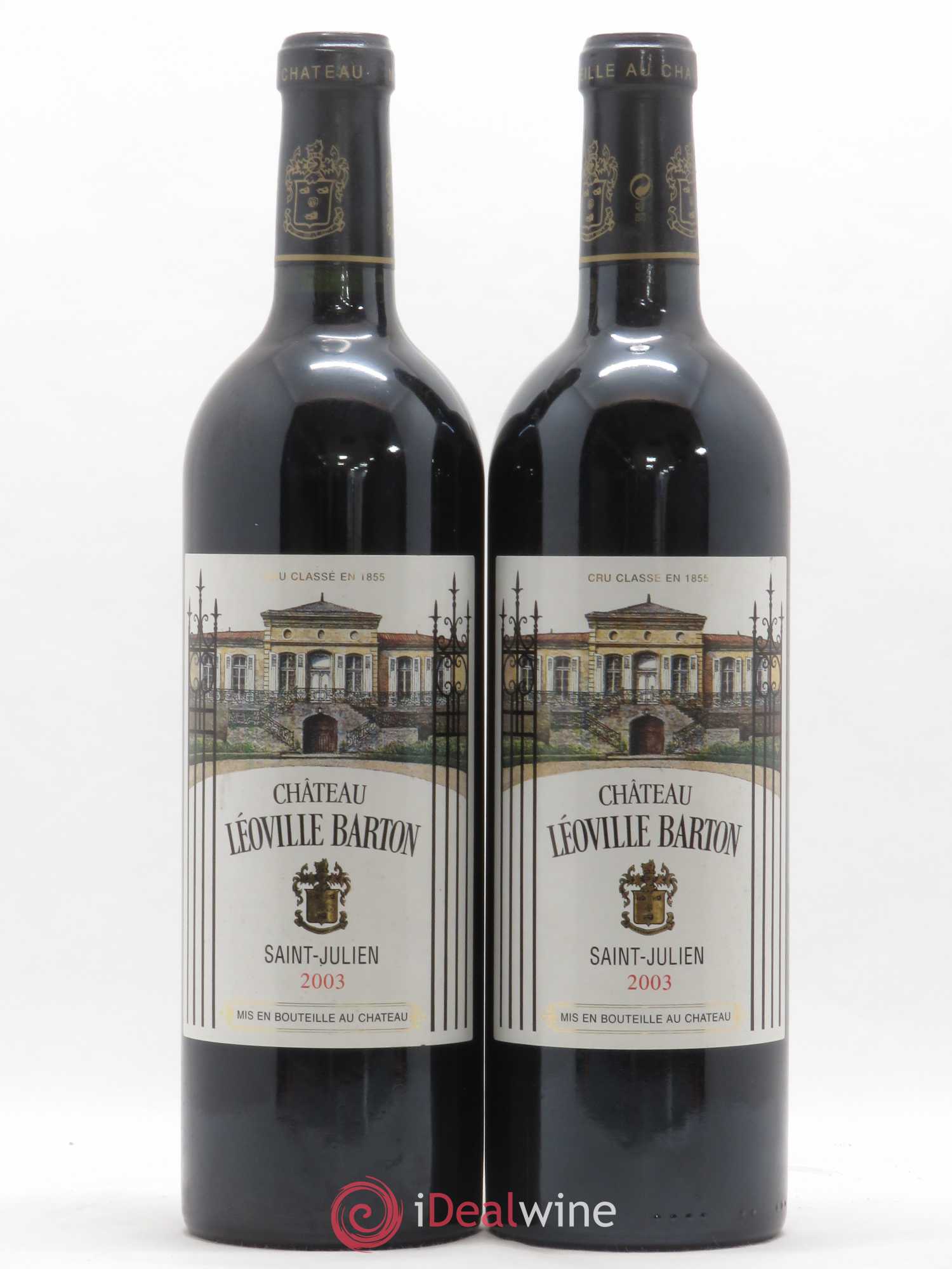 Château Léoville Barton 2ème Grand Cru Classé 2003 - Lot de 2 bouteilles - 0