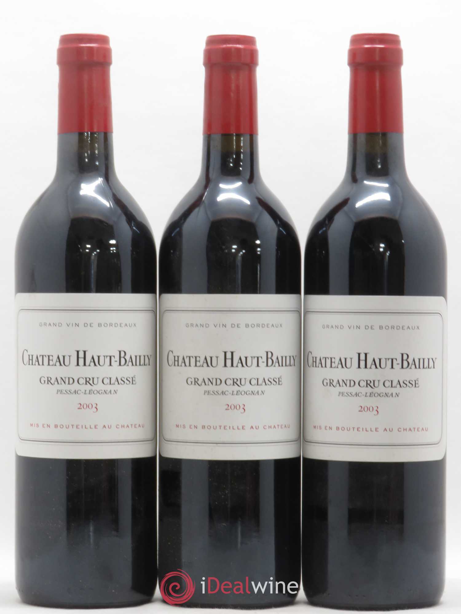 Château Haut-Bailly Cru Classé de Graves 2003 - Lot de 3 bouteilles - 0