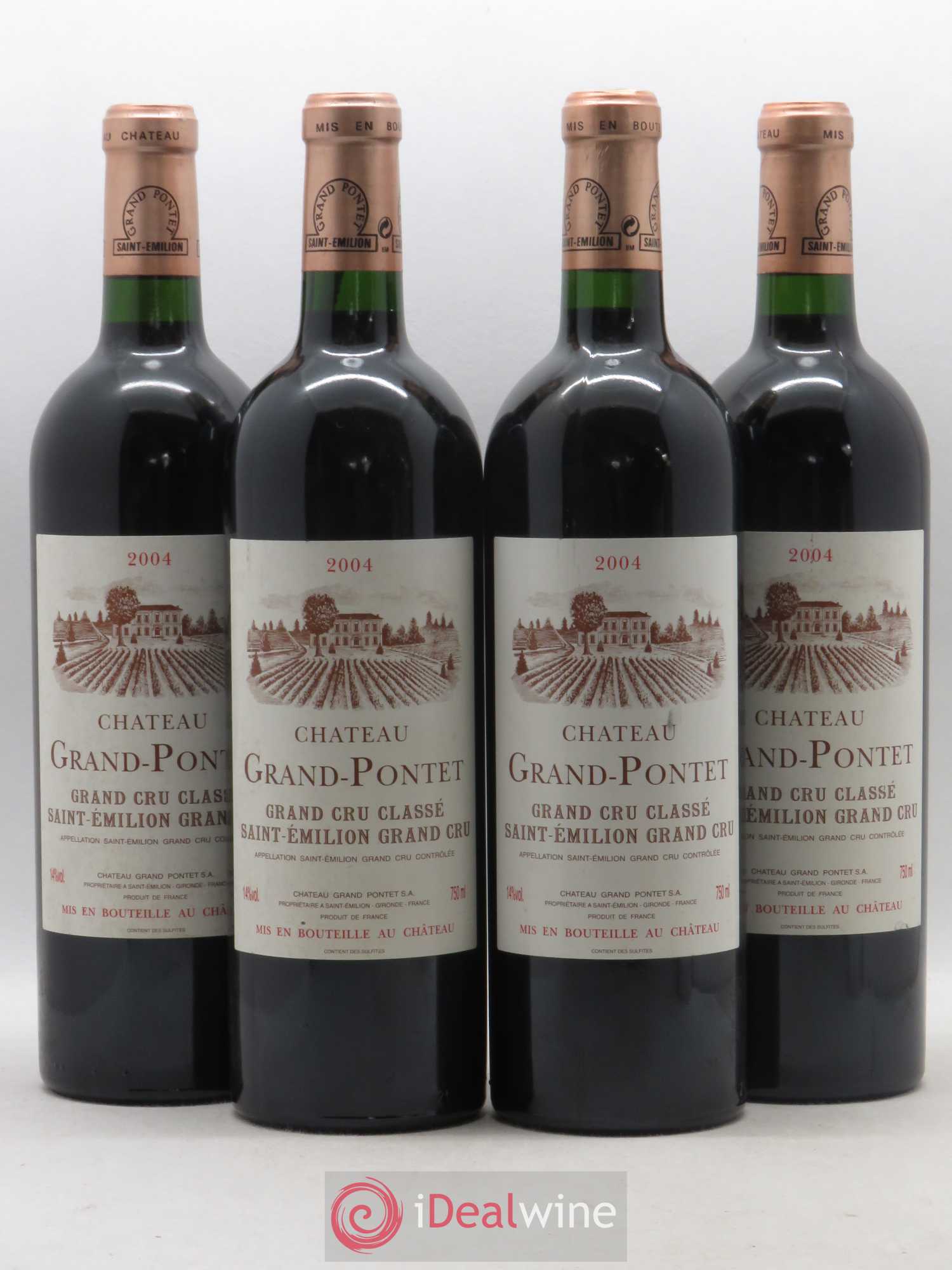 Château Grand Pontet Grand Cru Classé 2004 - Lot de 4 bouteilles - 0