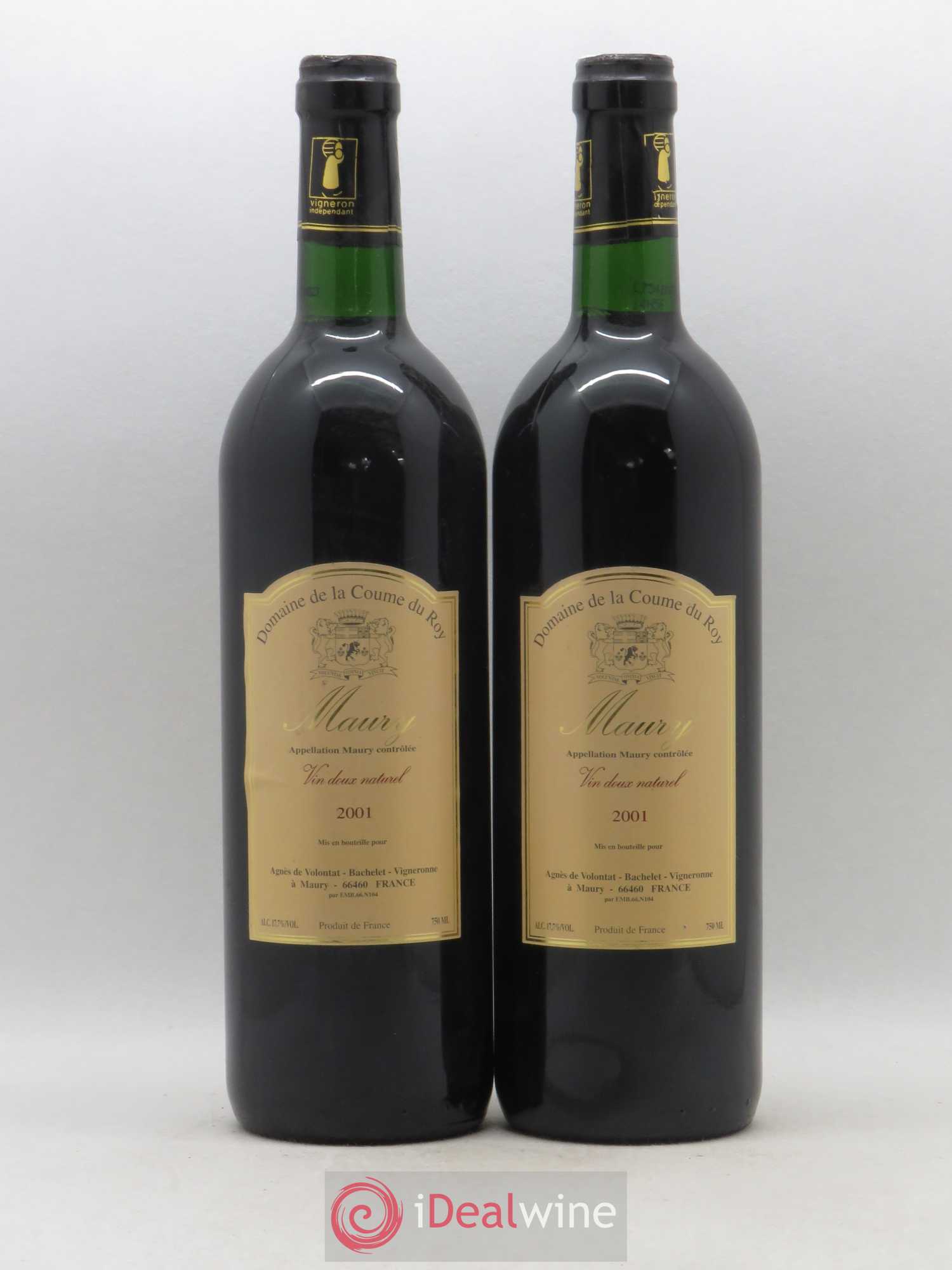 Maury Domaine de la Coume du Roy 2001 - Lot de 2 bouteilles - 0