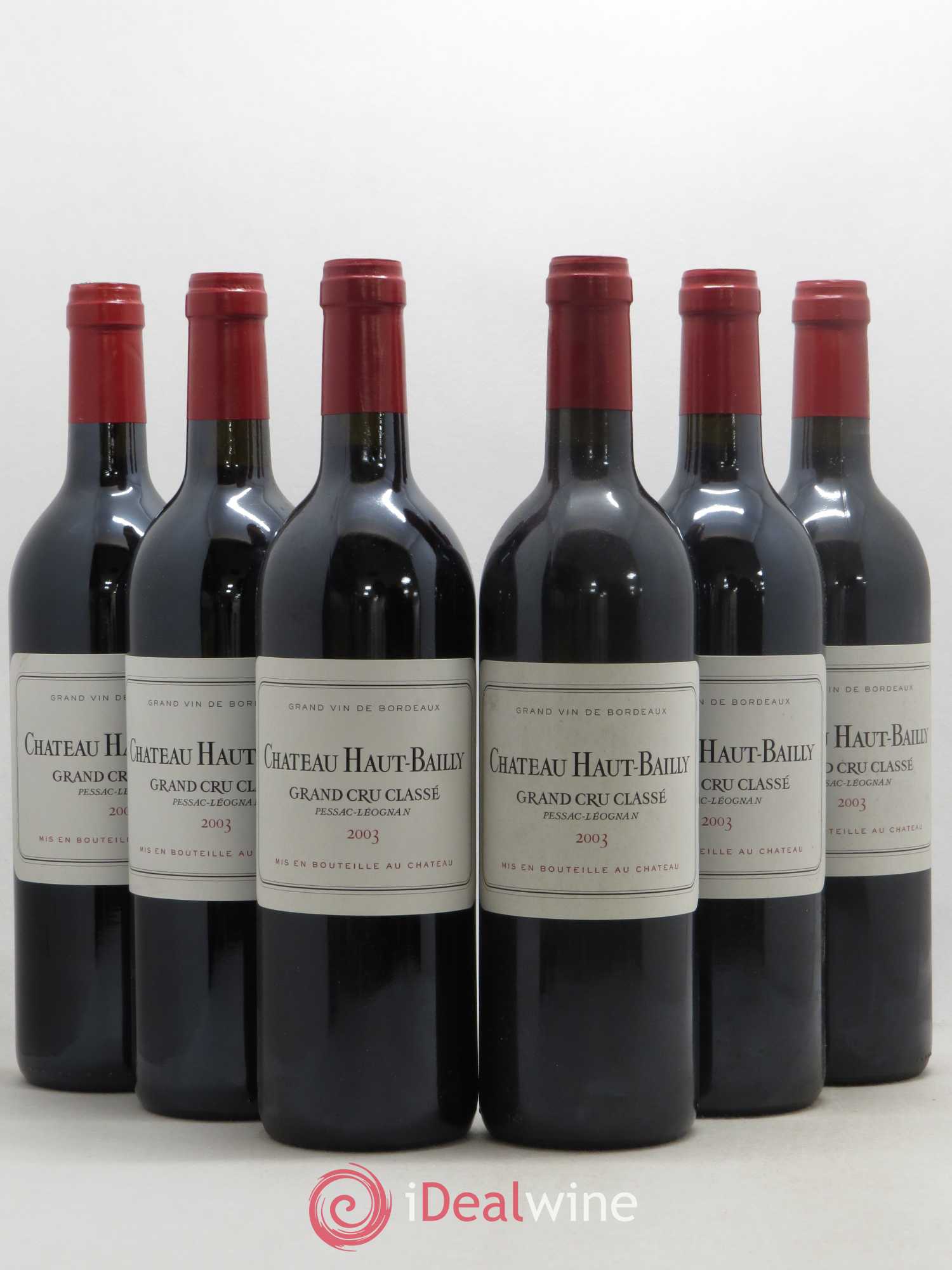 Château Haut-Bailly Cru Classé de Graves 2003 - Lot de 6 bouteilles - 0