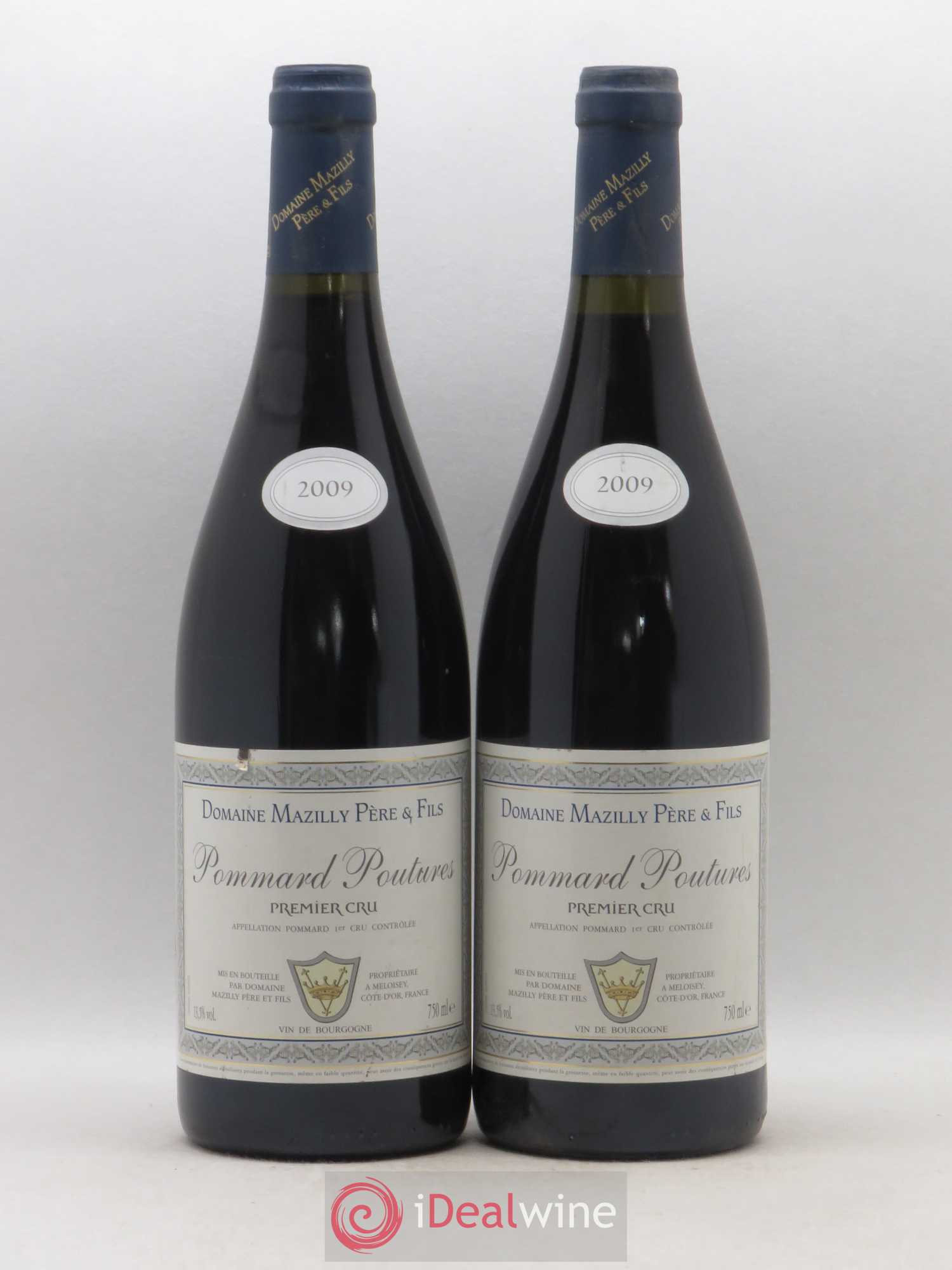 Pommard 1er Cru Poutures Mazilly Père et Fils 2009 - Posten von 2 Flaschen - 0