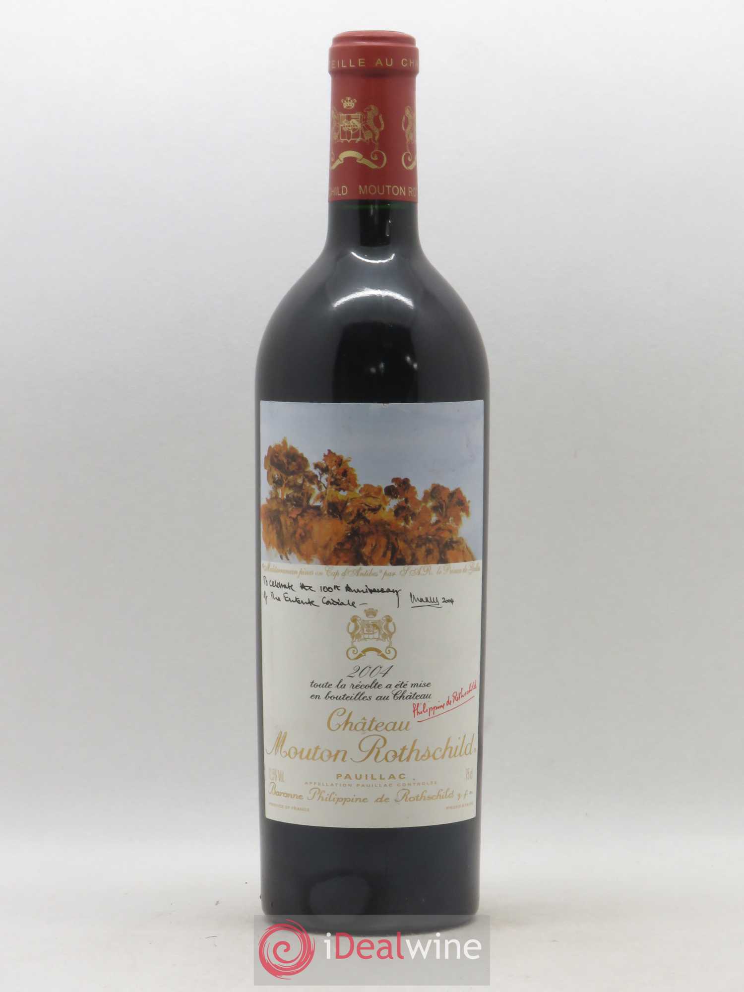 Château Mouton Rothschild 1er Grand Cru Classé 2004 - Lot de 1 bouteille - 0