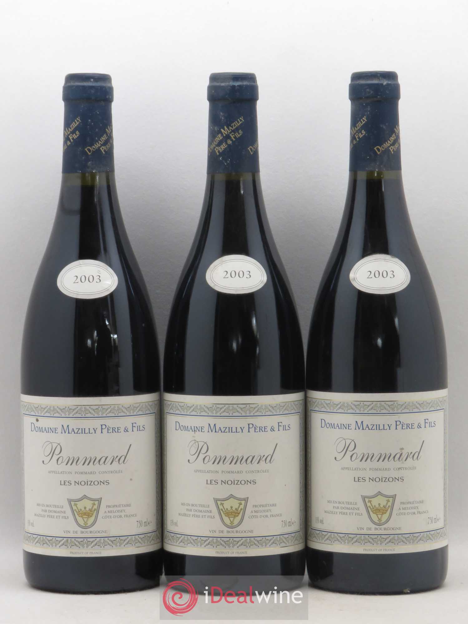 Pommard Les Noizons Mazilly Père et Fils 2003 - Posten von 3 Flaschen - 0