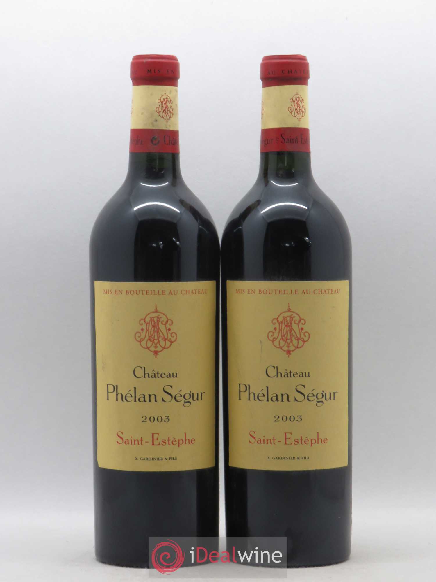 Château Phélan Ségur 2003 - Lot de 2 bouteilles - 0