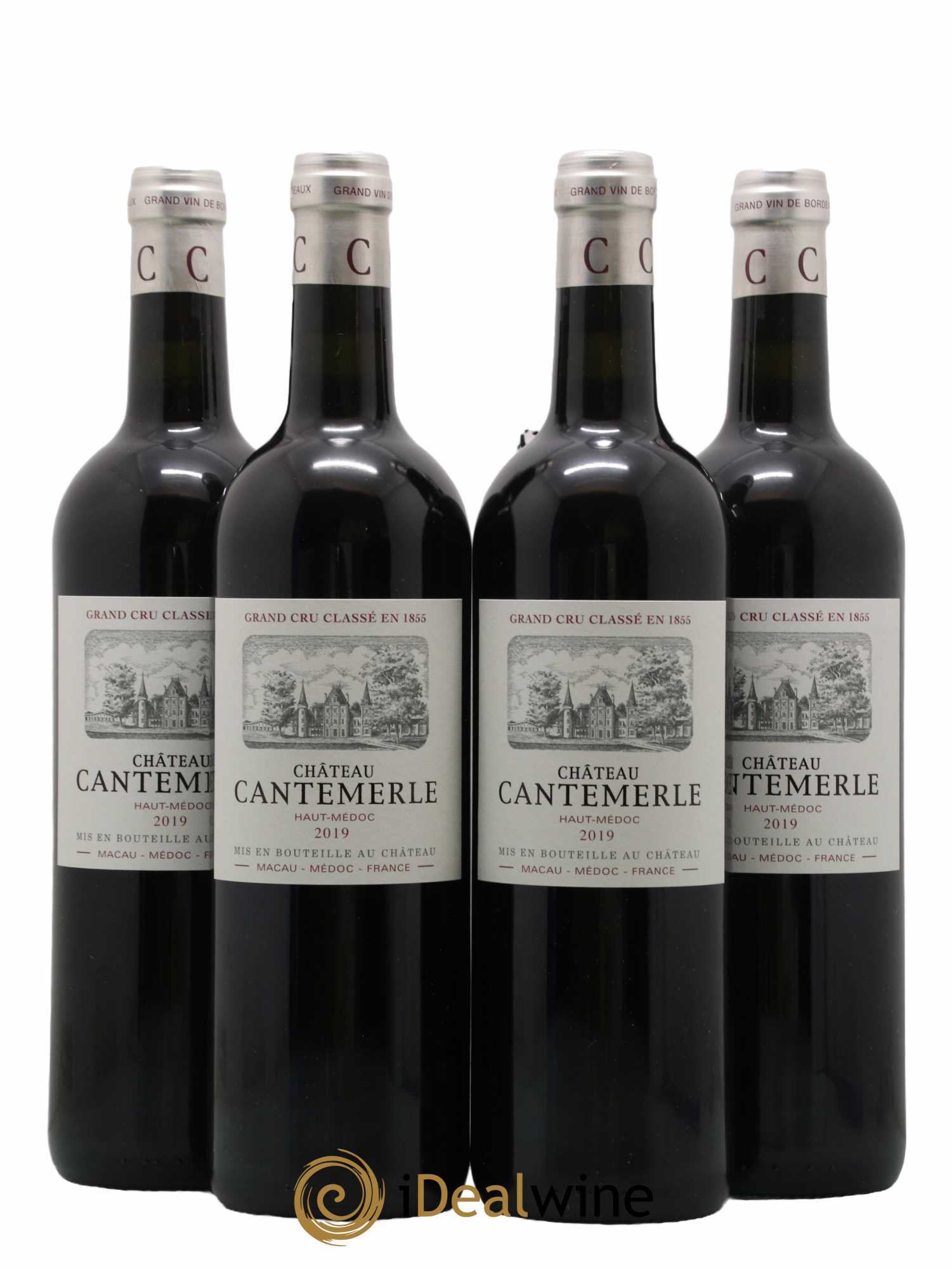 Château Cantemerle 5ème Grand Cru Classé 2019 - Lot de 4 bouteilles - 0