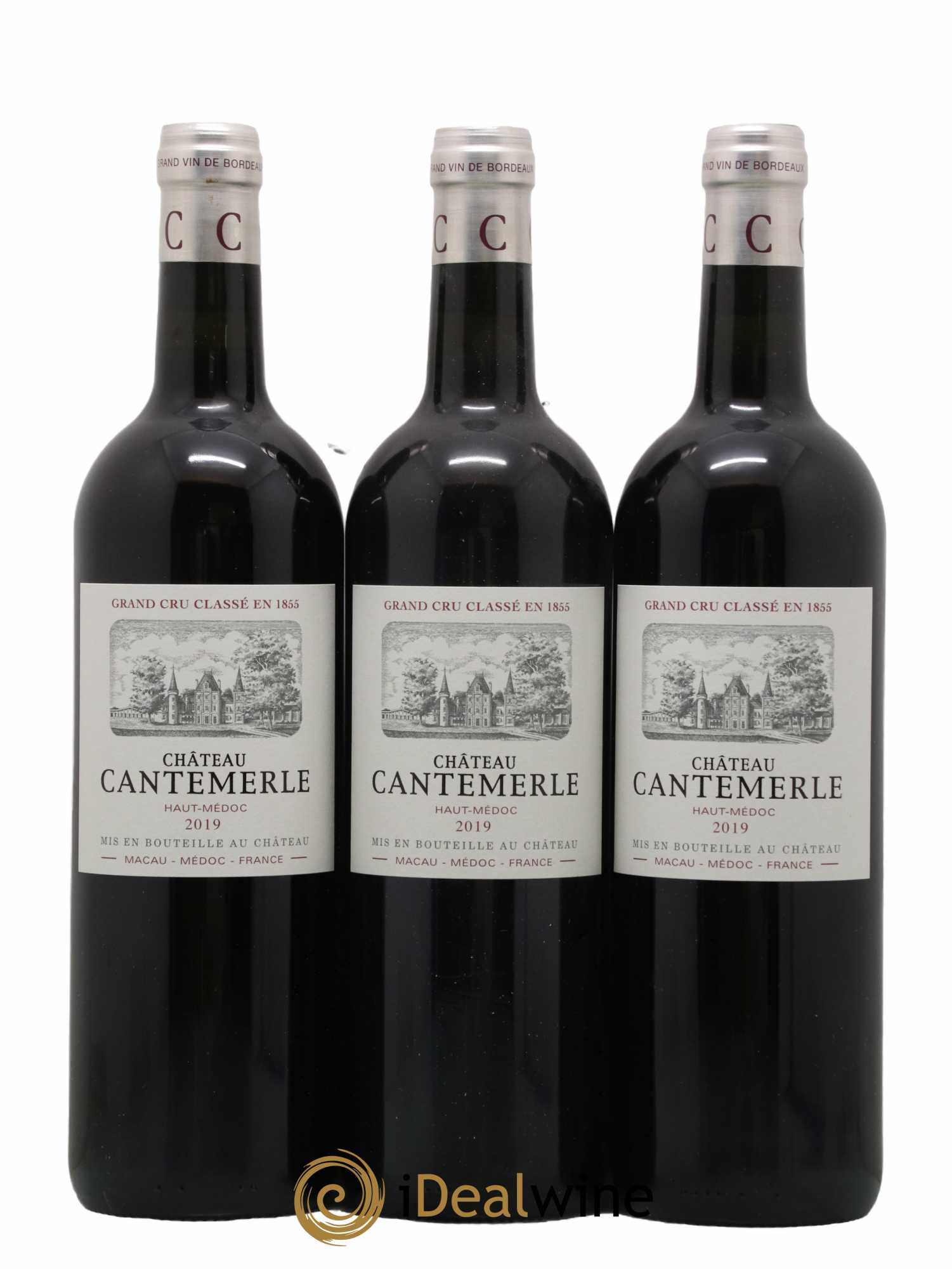 Château Cantemerle 5ème Grand Cru Classé 2019 - Lot de 3 bouteilles - 0