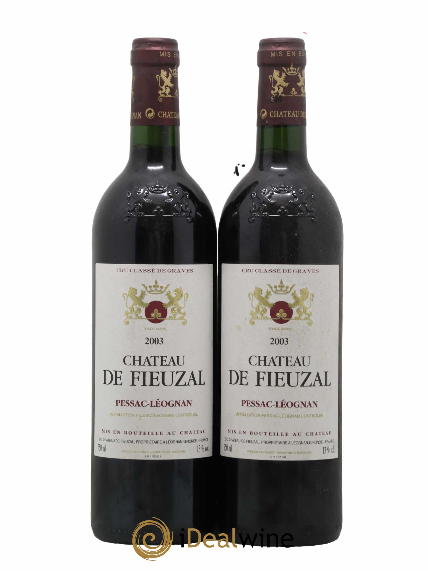 Château de Fieuzal Cru Classé de Graves 2003 - Lot de 2 bouteilles - 0
