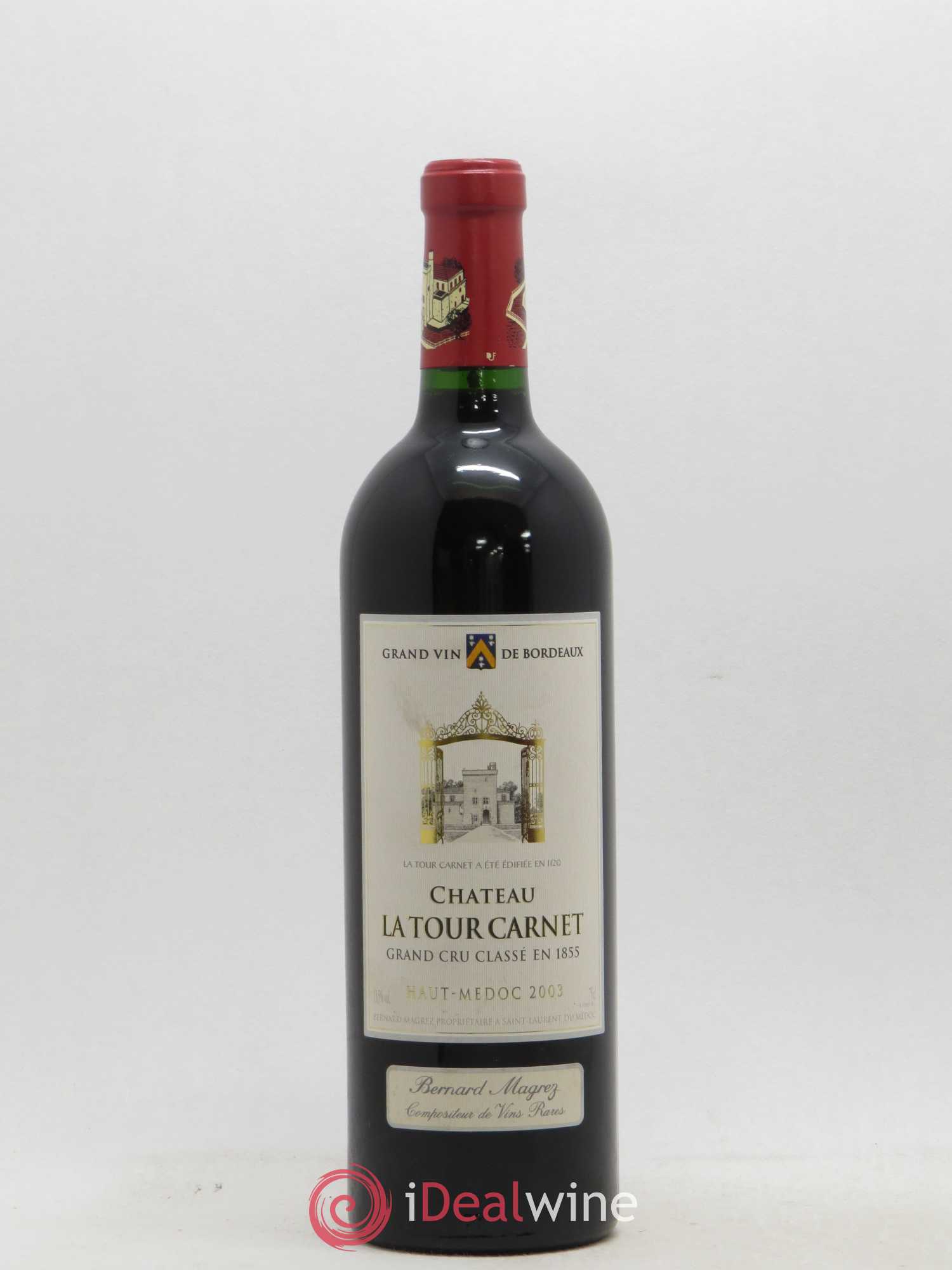 Château la Tour Carnet 4ème Grand Cru Classé 2003 - Lot de 1 bouteille - 0