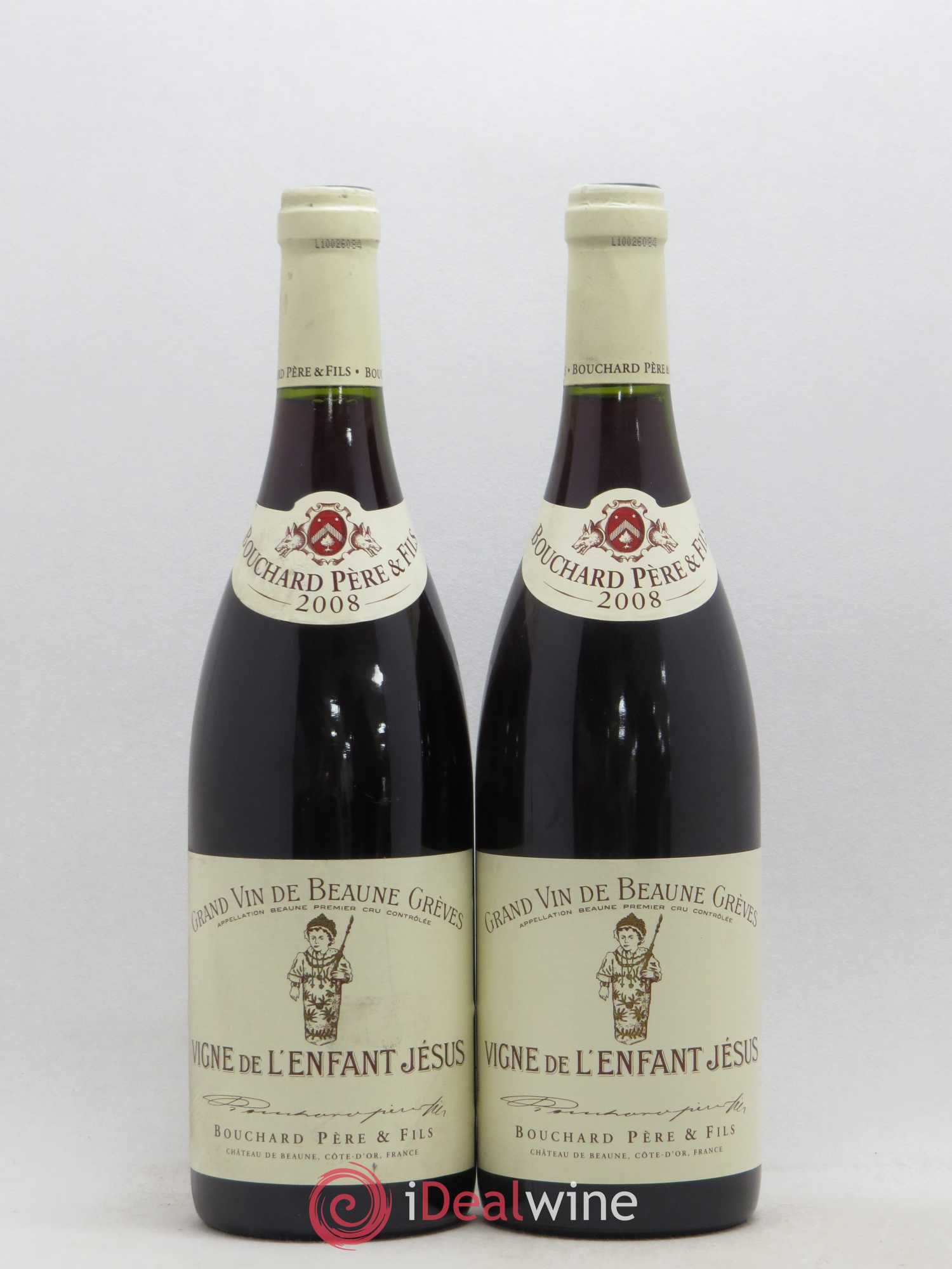 Beaune 1er Cru Grèves - Vigne de l'Enfant Jésus Bouchard Père & Fils 2008 - Lot de 2 bouteilles - 0