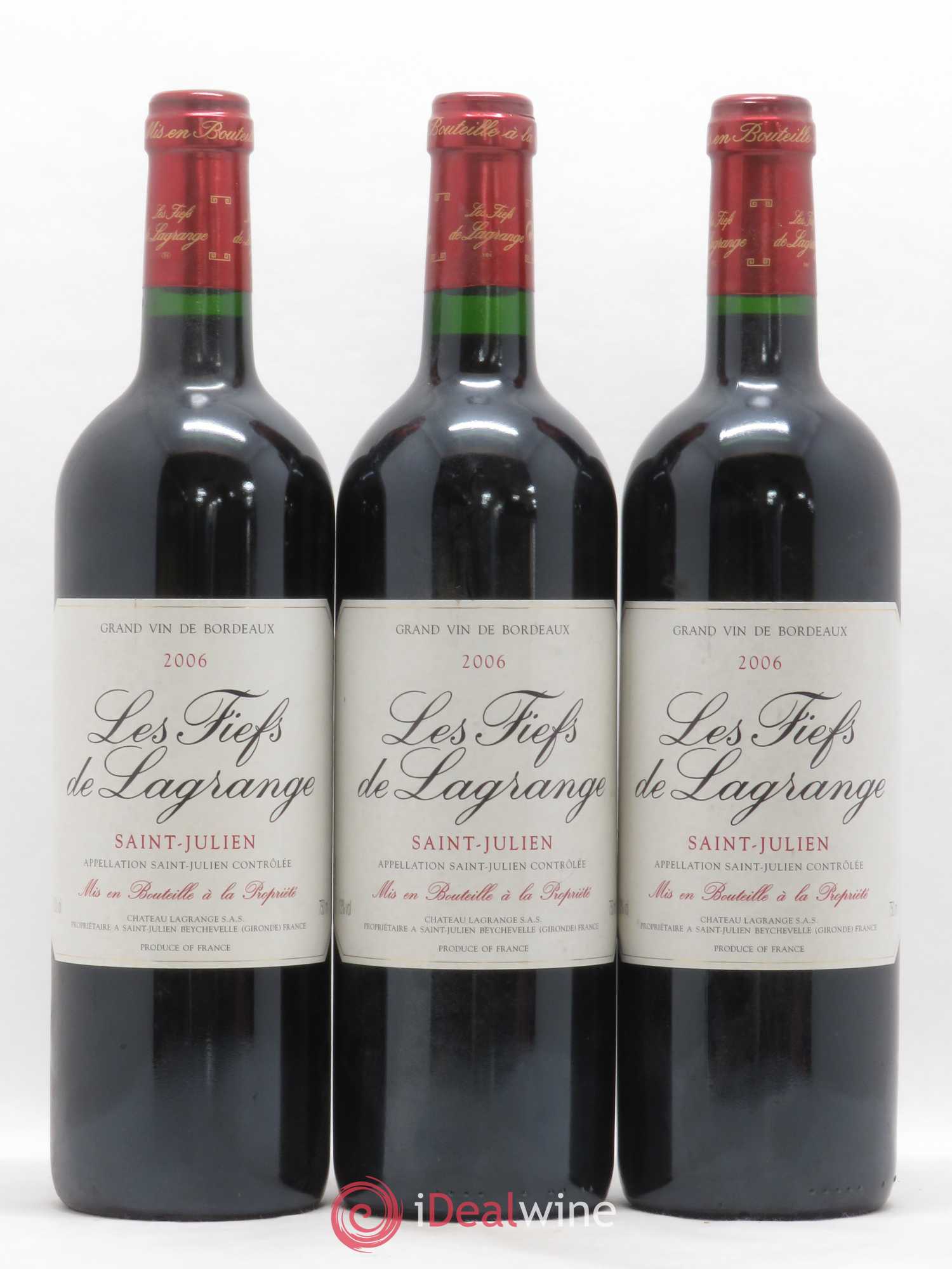 Les Fiefs de Lagrange Second Vin 2006 - Lot de 3 bouteilles - 0