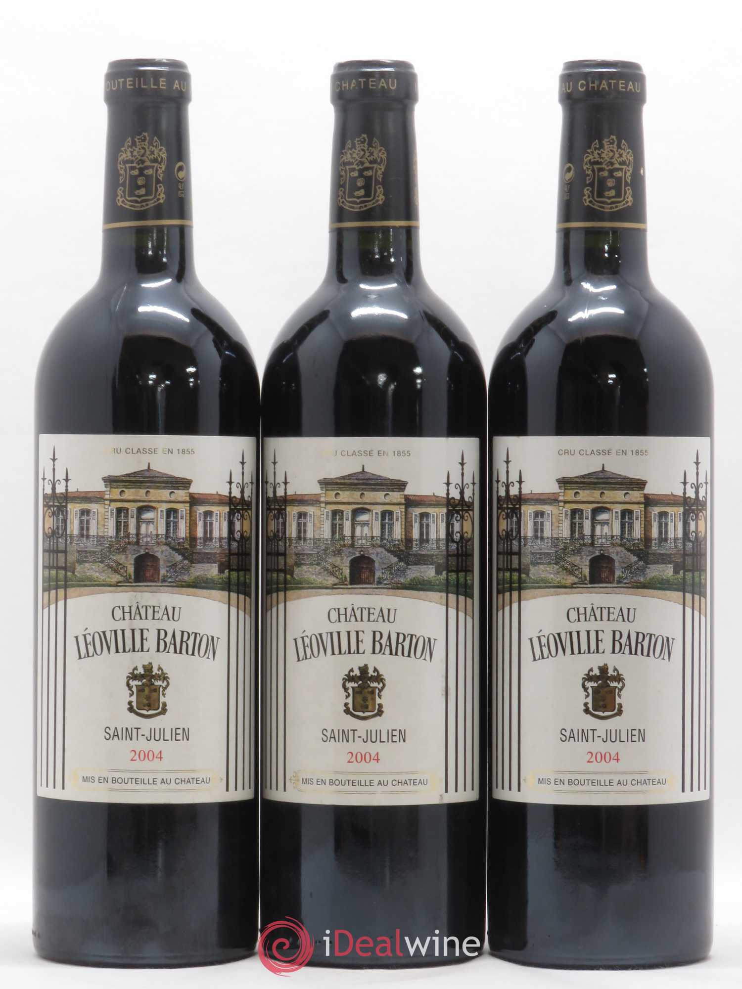 Château Léoville Barton 2ème Grand Cru Classé 2004 - Lot de 3 bouteilles - 0