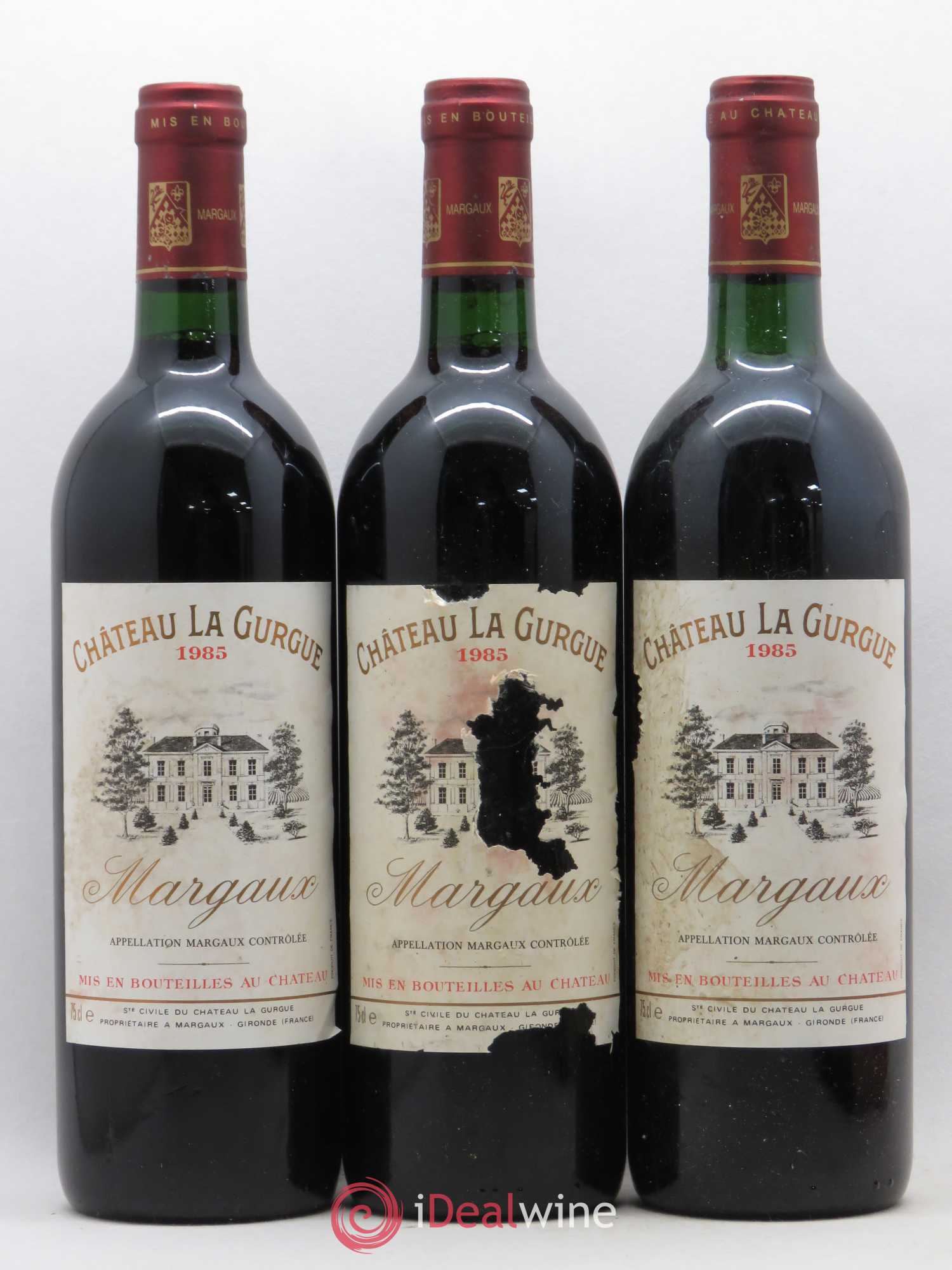 Château la Gurgue Cru Bourgeois 1985 - Lot de 3 bouteilles - 0
