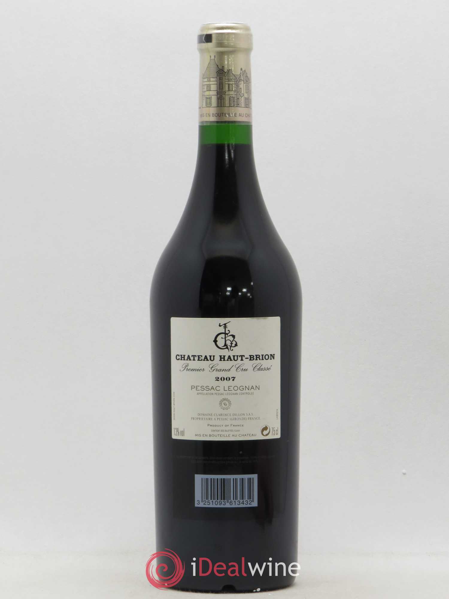 Château Haut Brion 1er Grand Cru Classé 2007 - Lot de 1 bouteille - 1