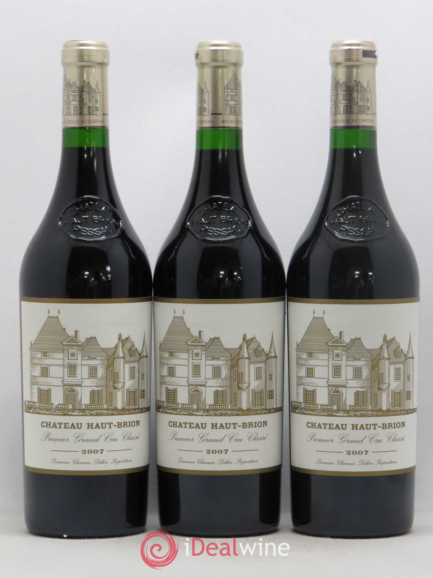 Château Haut Brion 1er Grand Cru Classé 2007 - Lot de 3 bouteilles - 0