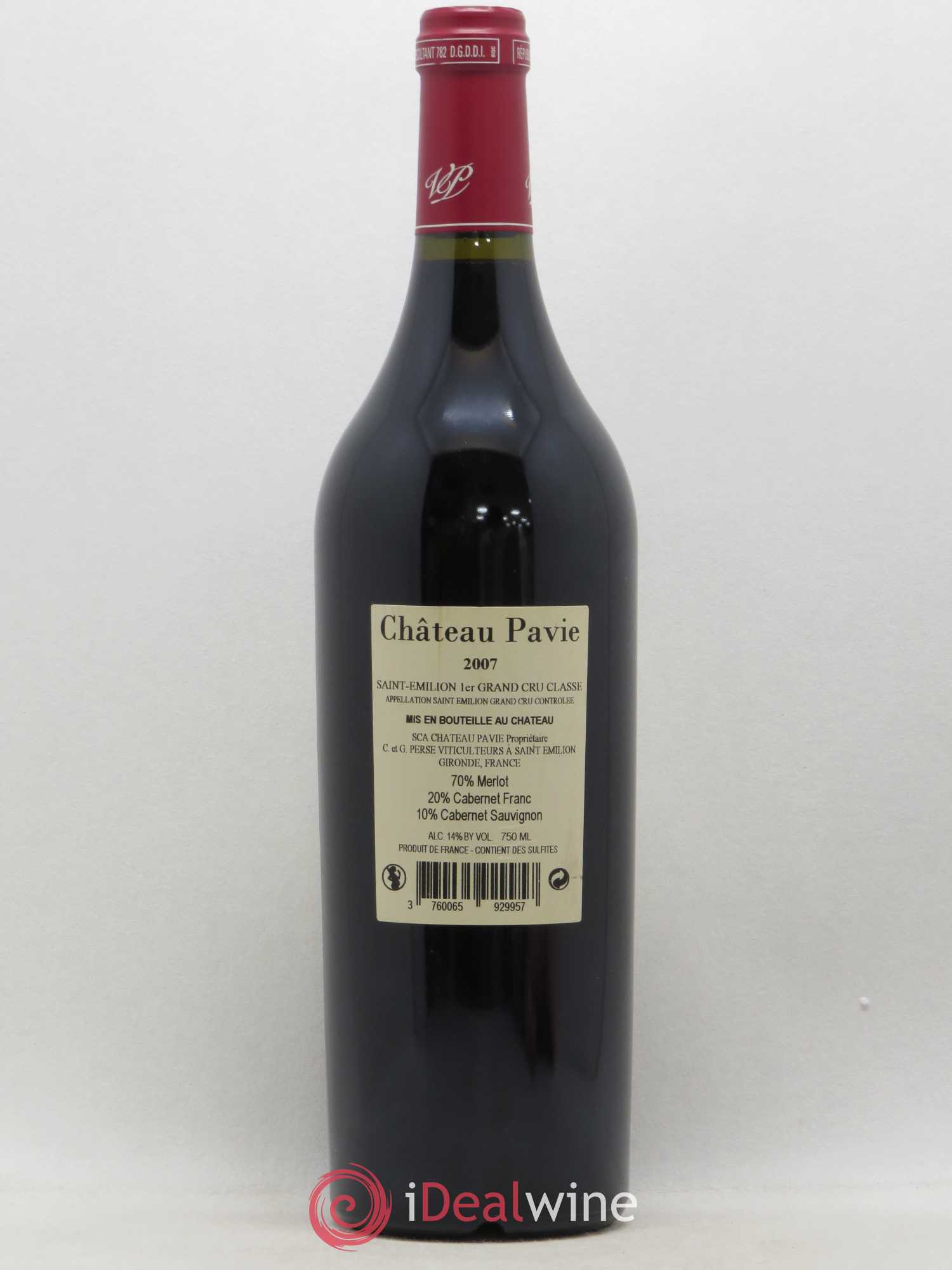 Château Pavie 1er Grand Cru Classé A 2007 - Lot de 1 bouteille - 1
