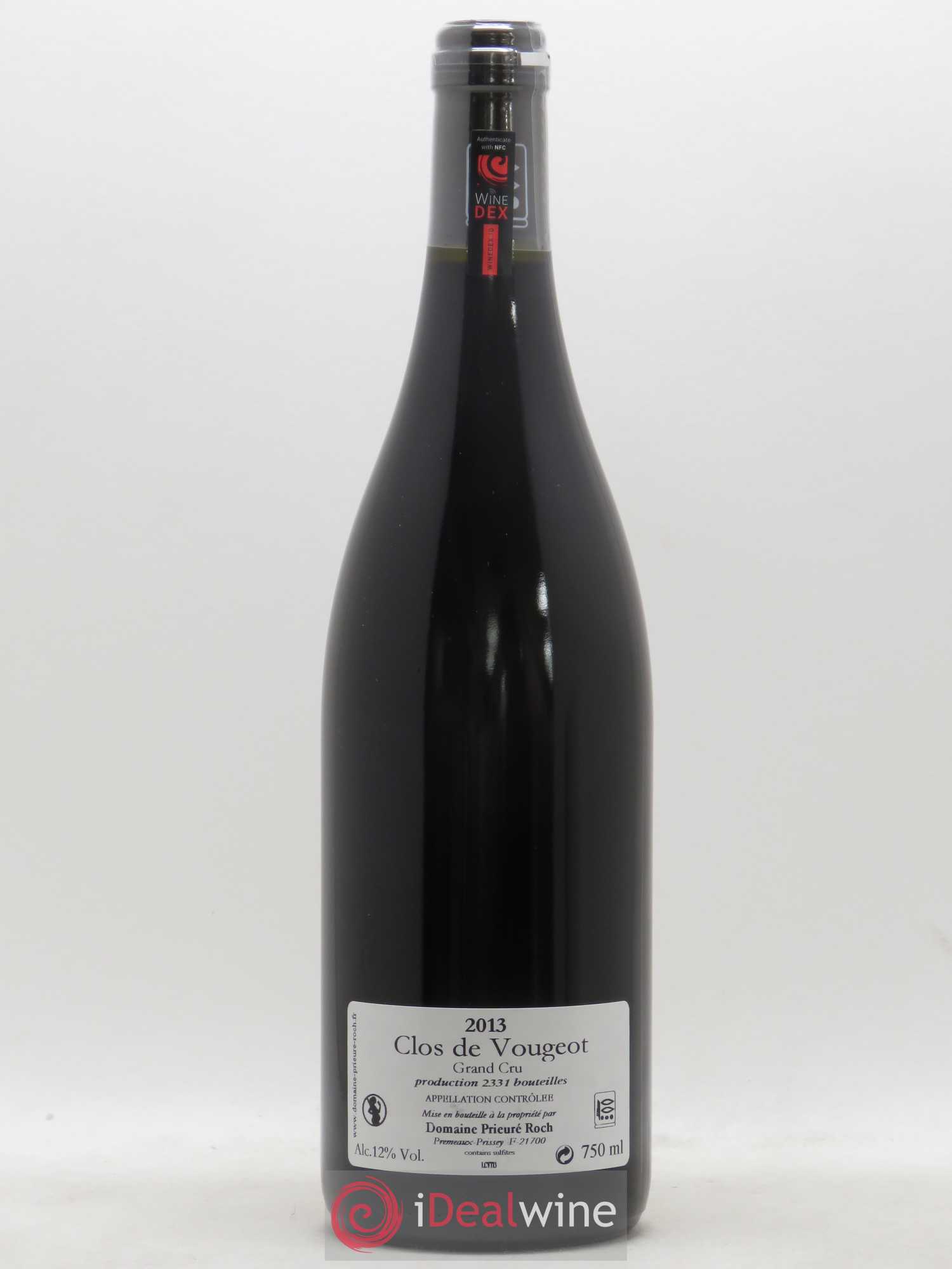 Clos de Vougeot Grand Cru Prieuré Roch 2013 - Lot de 1 bouteille - 1
