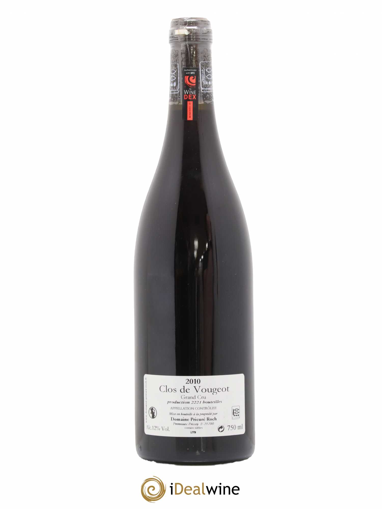 Clos de Vougeot Grand Cru Prieuré Roch 2010 - Lot de 1 bouteille - 1
