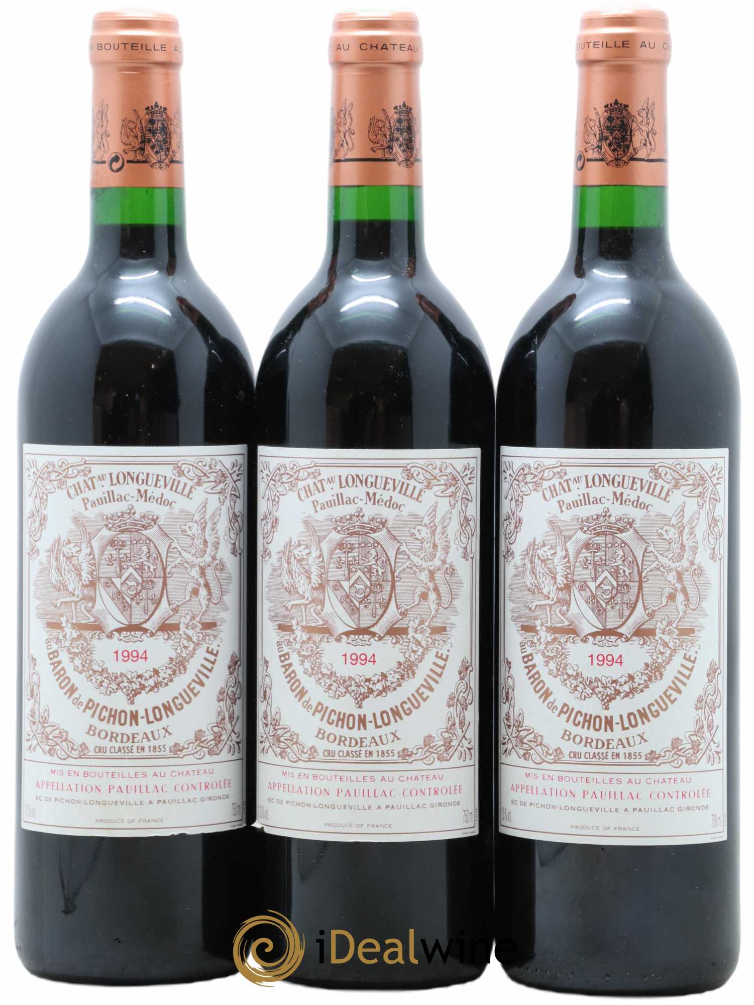 Pichon Longueville Baron 2ème Grand Cru Classé 1994 - Lot of 3 bottles - 0