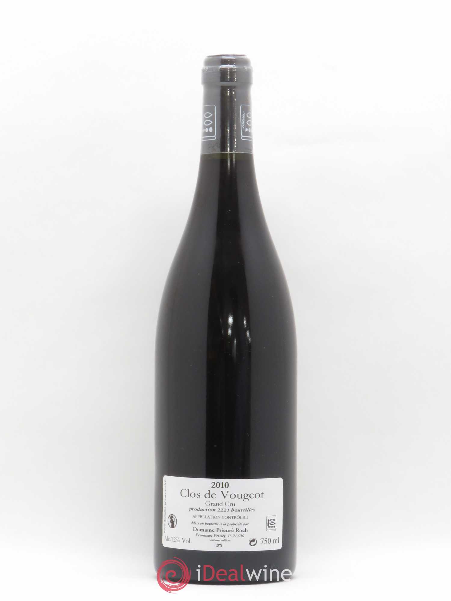 Clos de Vougeot Grand Cru Prieuré Roch 2010 - Lot de 1 bouteille - 1