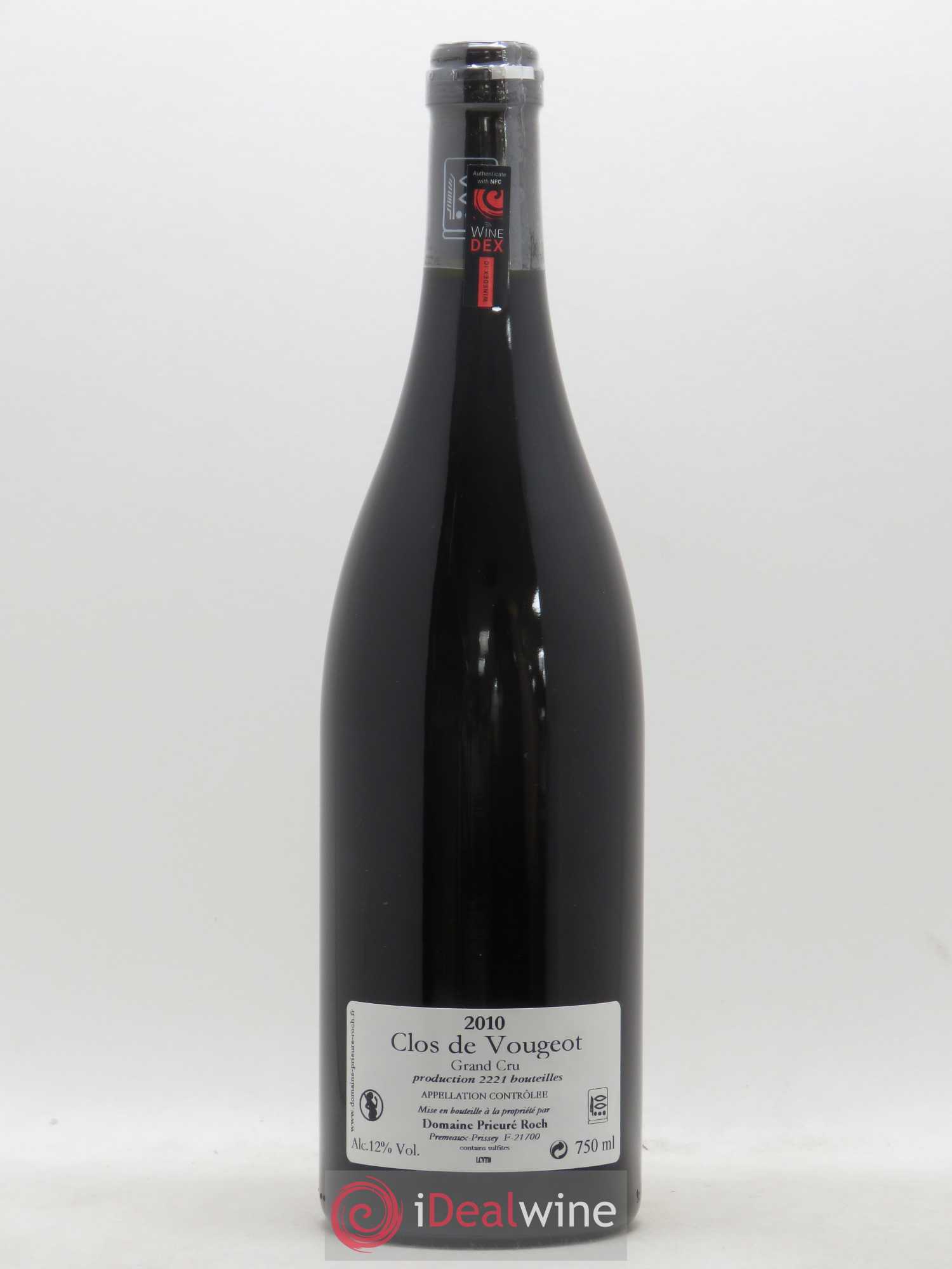 Clos de Vougeot Grand Cru Prieuré Roch 2010 - Lot de 1 bouteille - 1