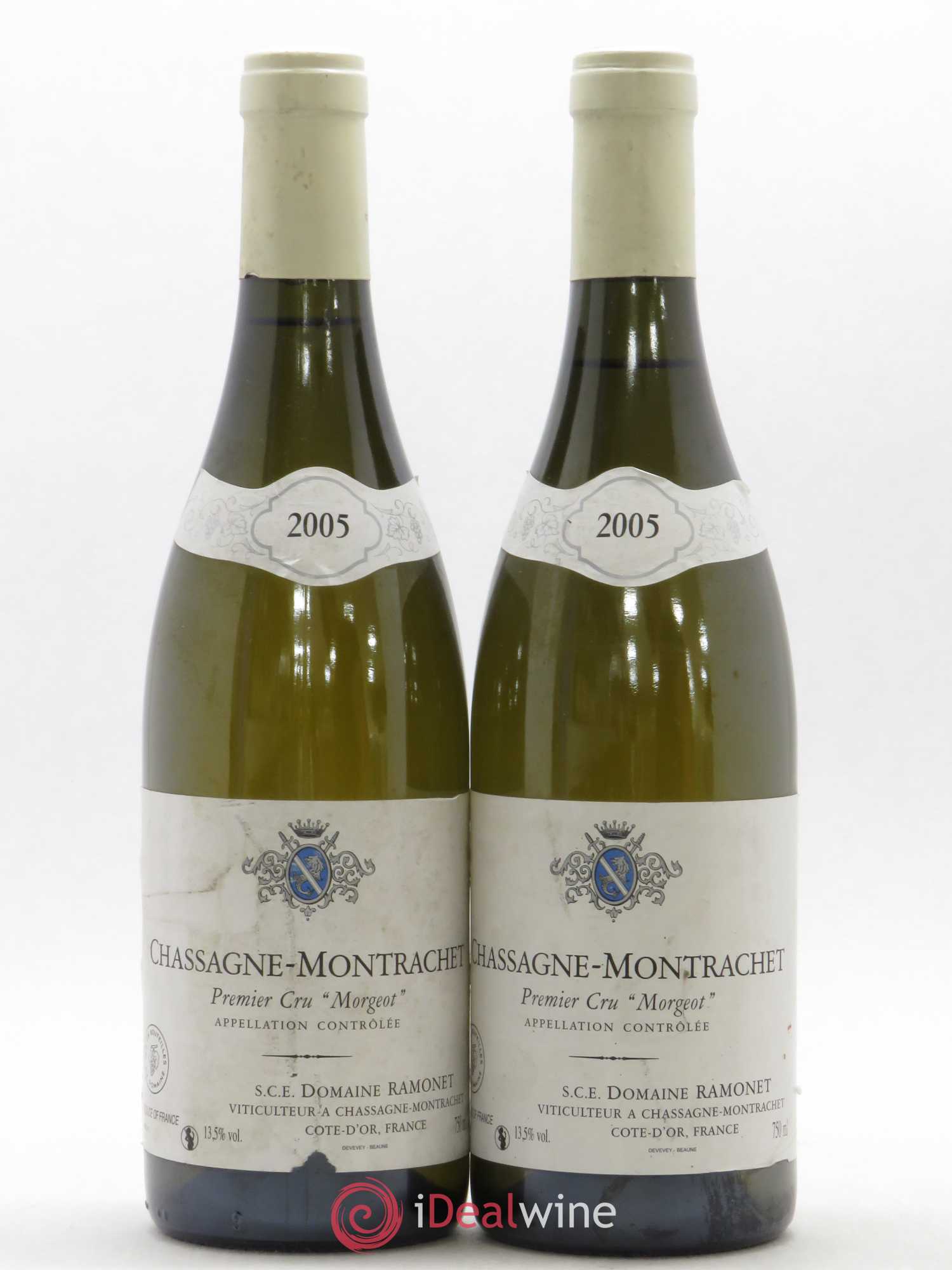 Chassagne-Montrachet 1er Cru Morgeot Ramonet (Domaine) 2005 - Lot de 2 bouteilles - 0