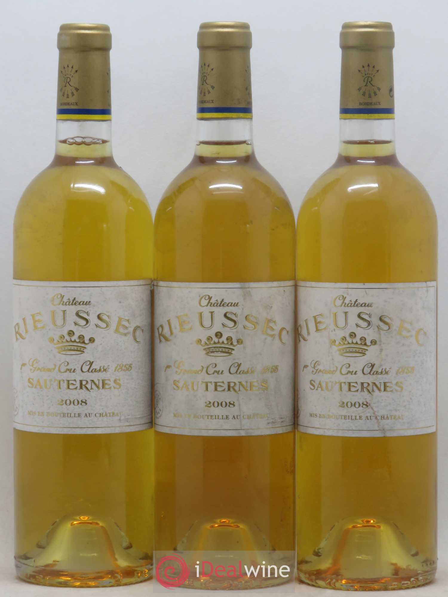 Château Rieussec 1er Grand Cru Classé 2008 - Lotto di 3 bottiglie - 0