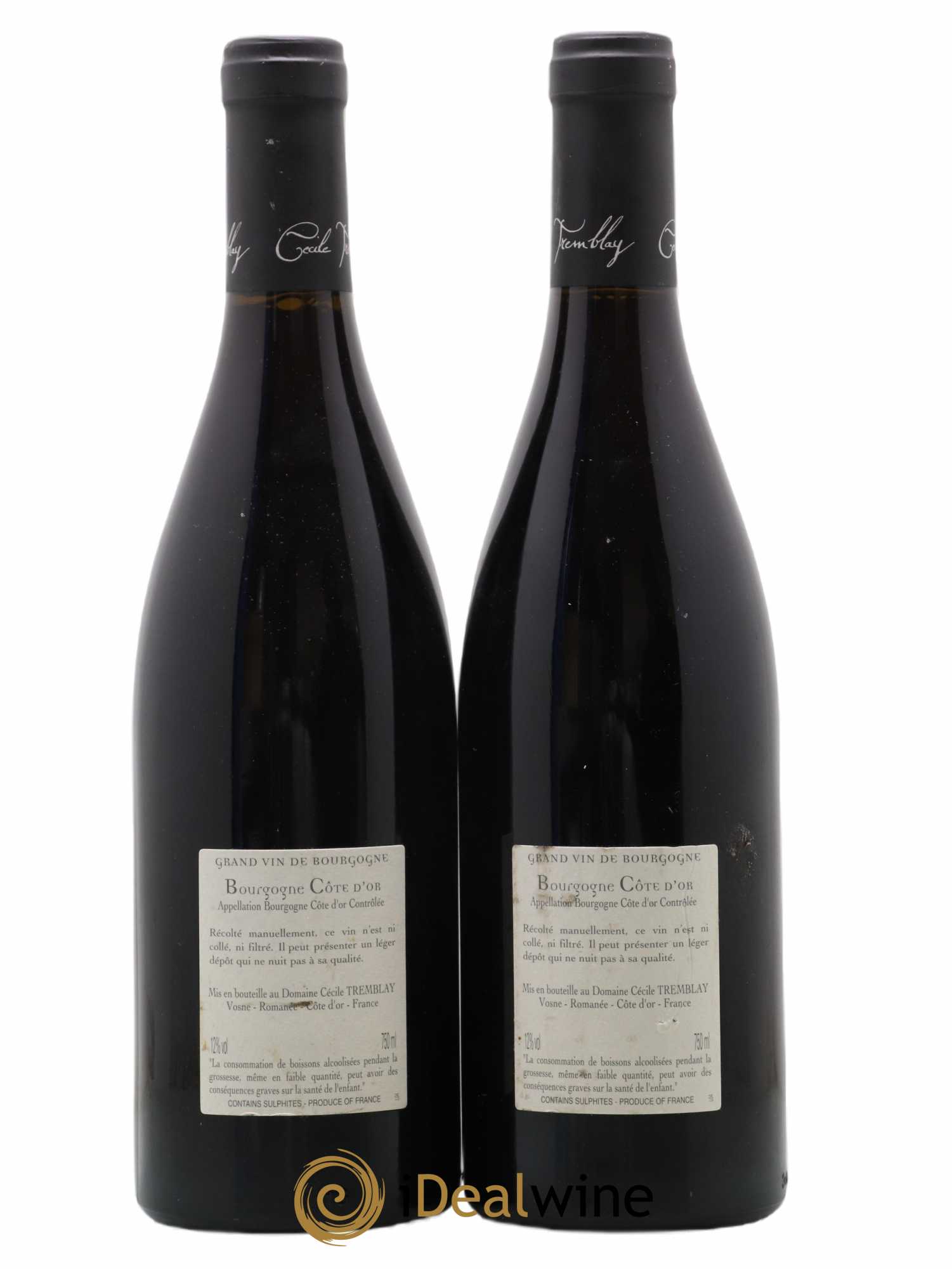 Bourgogne Côte-d'Or Cécile Tremblay 2017 - Lot de 2 bouteilles - 1