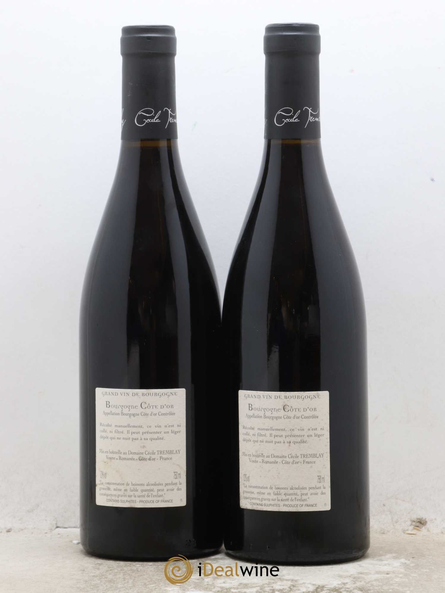 Bourgogne Côte-d'Or Cécile Tremblay 2017 - Lot de 2 bouteilles - 1