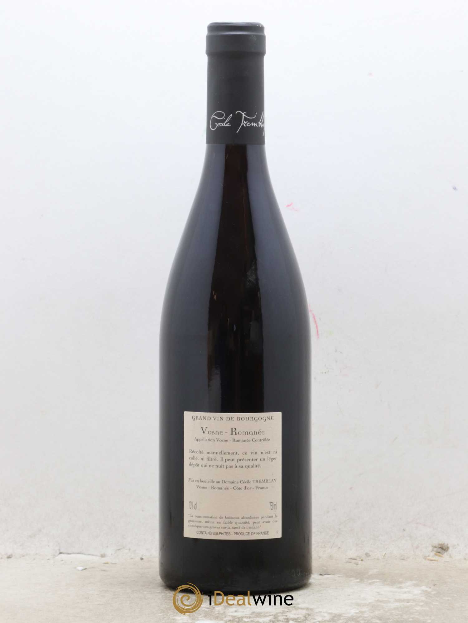 Vosne-Romanée Vieilles Vignes Cécile Tremblay 2017 - Lot de 1 bouteille - 1