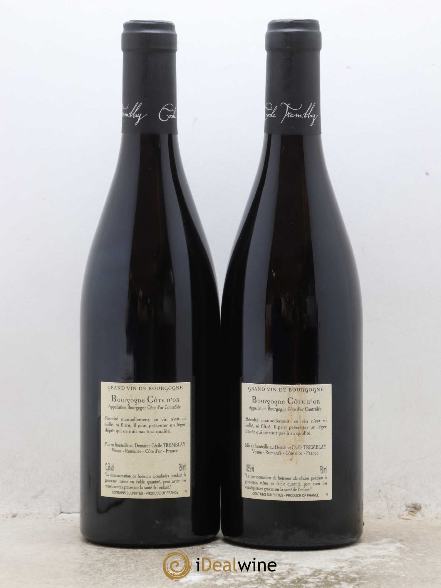 Bourgogne Côte-d'Or Cécile Tremblay 2019 - Lot de 2 bouteilles - 1