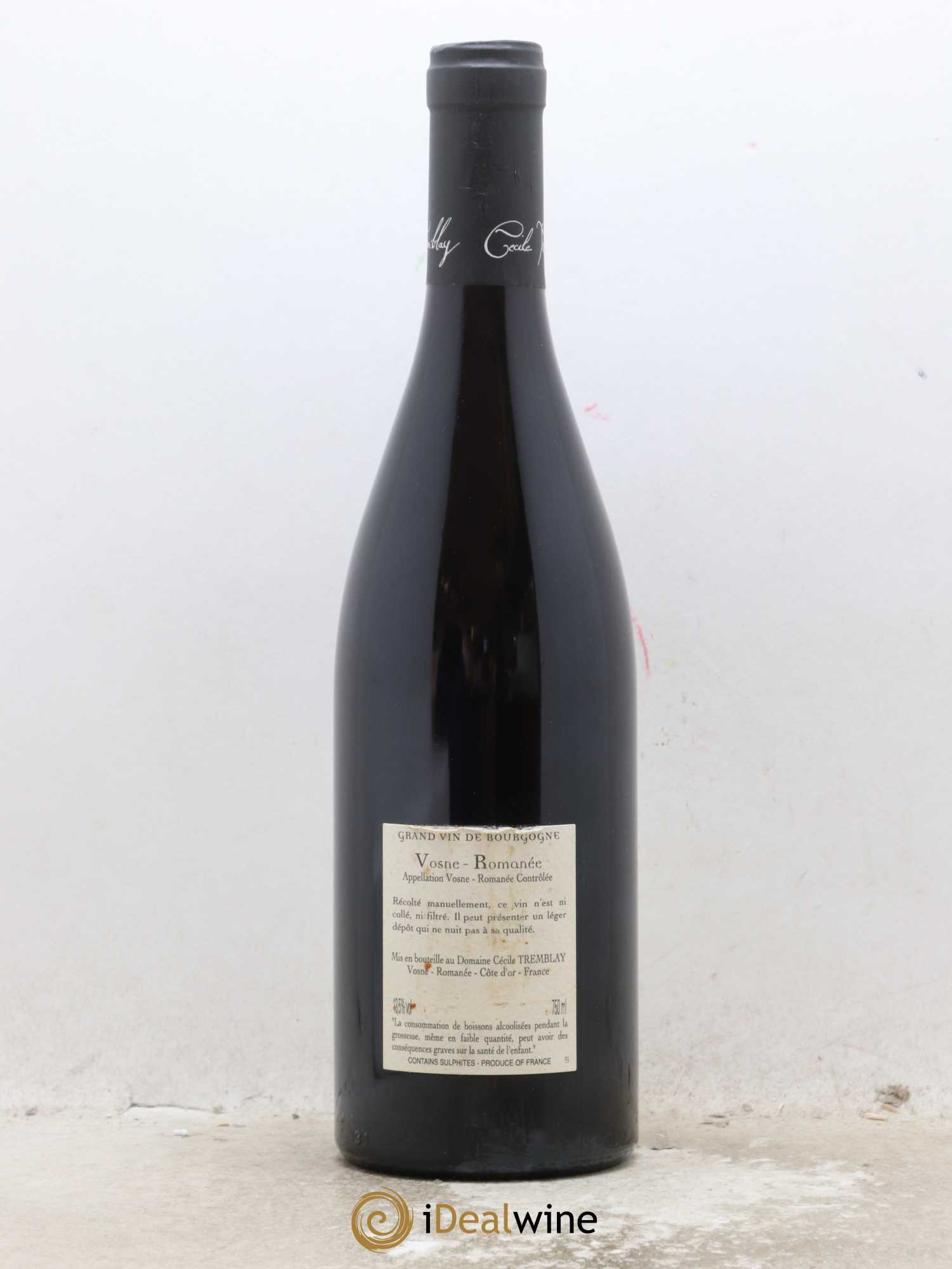 Vosne-Romanée Vieilles Vignes Cécile Tremblay 2019 - Lot de 1 bouteille - 1