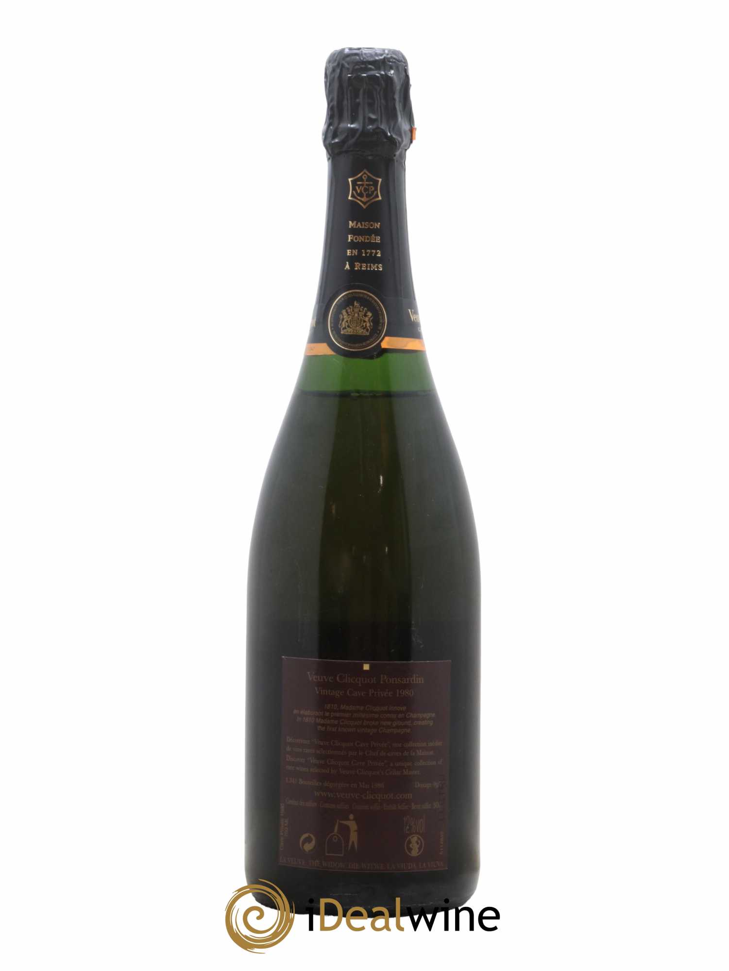 Cave privée Brut Veuve Clicquot 1980 - Lot de 1 bouteille - 2