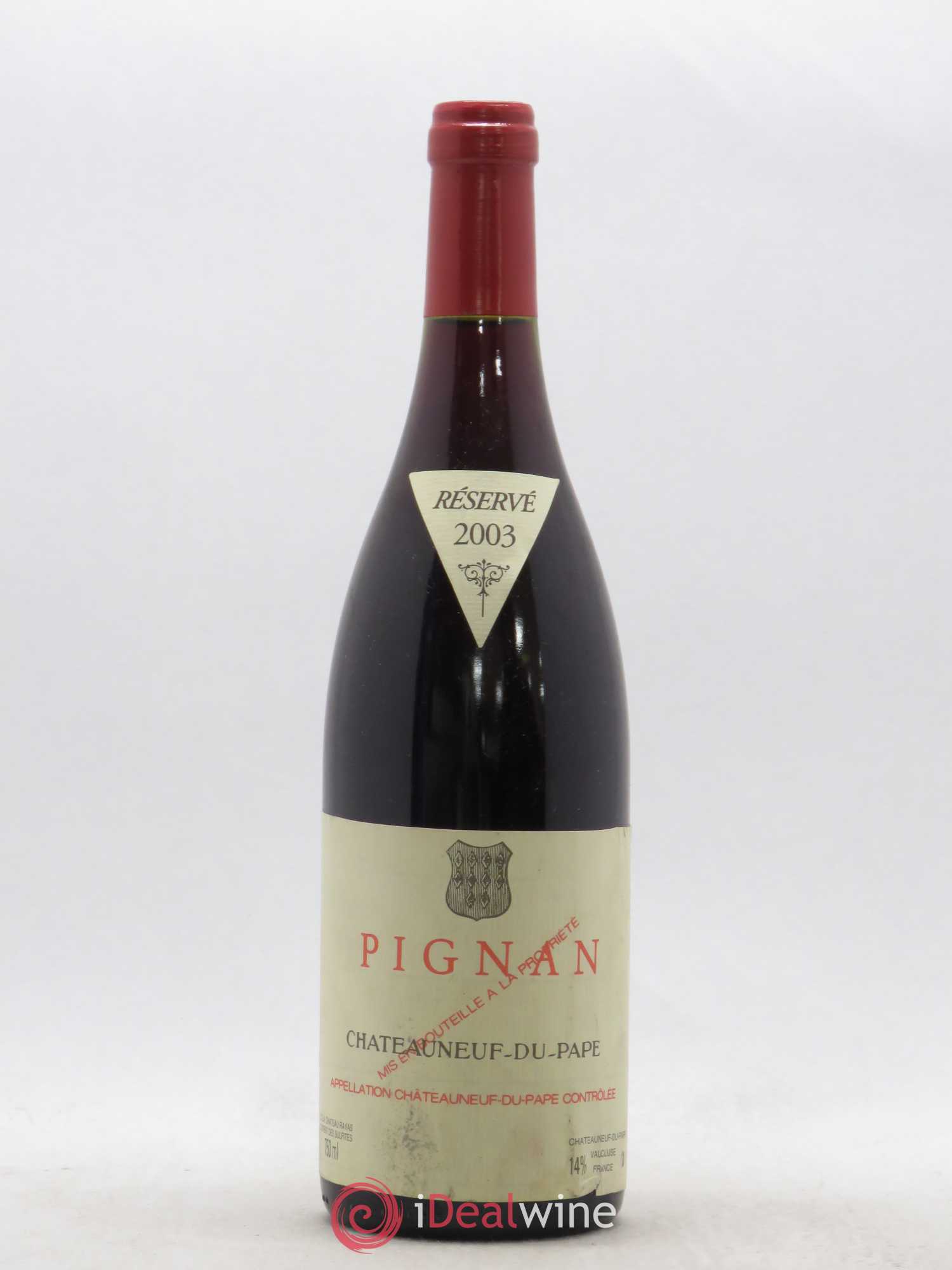 Châteauneuf-du-Pape Pignan Emmanuel Reynaud 2003 - Lot de 1 bouteille - 0
