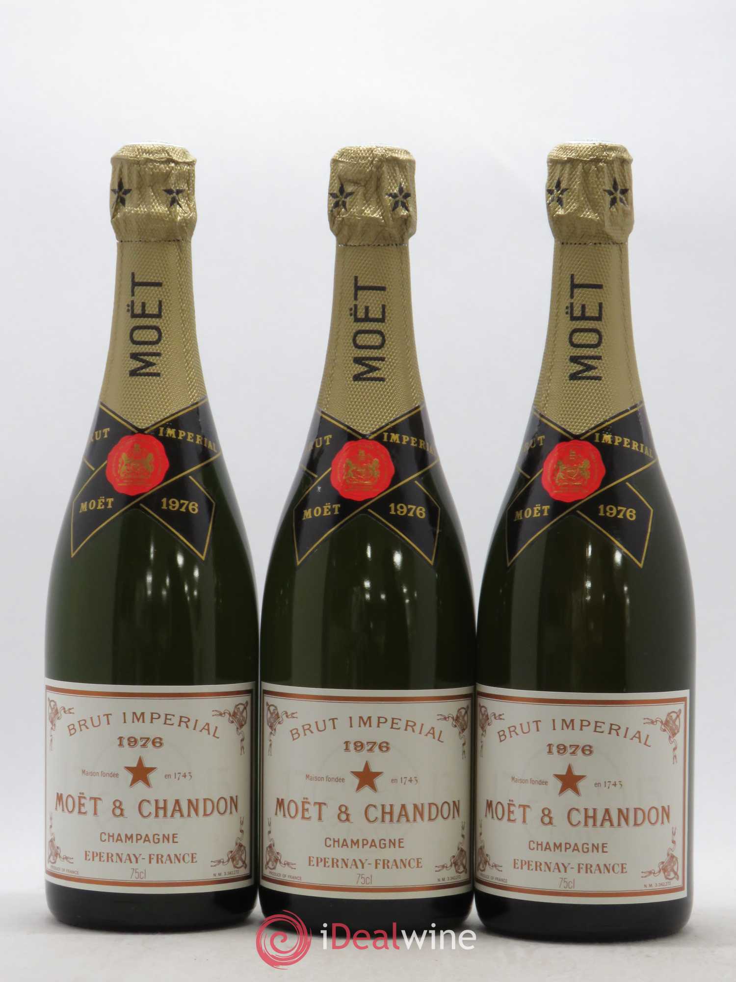 Impérial Brut Moët et Chandon 1976 - Lot de 3 bouteilles - 0
