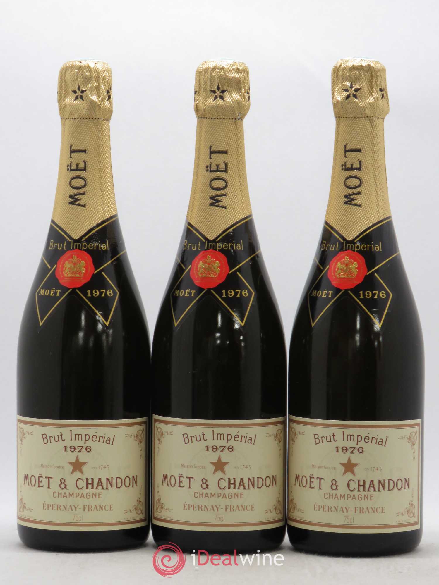 Impérial Brut Moët et Chandon 1976 - Lot de 3 bouteilles - 0