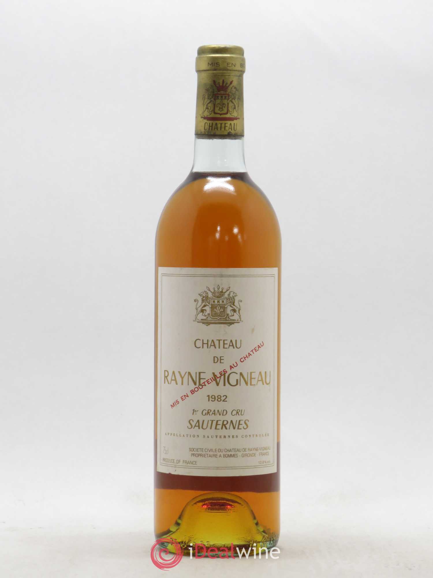 Château de Rayne Vigneau 1er Grand Cru Classé 1982 - Lotto di 1 bottiglia - 0
