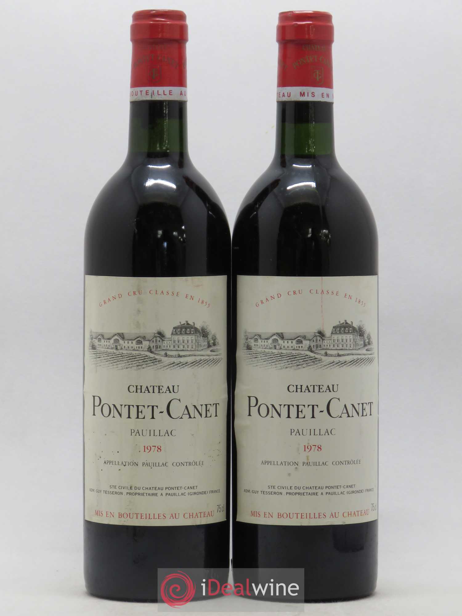 Château Pontet Canet 5ème Grand Cru Classé 1978 - Lot de 2 bouteilles - 0