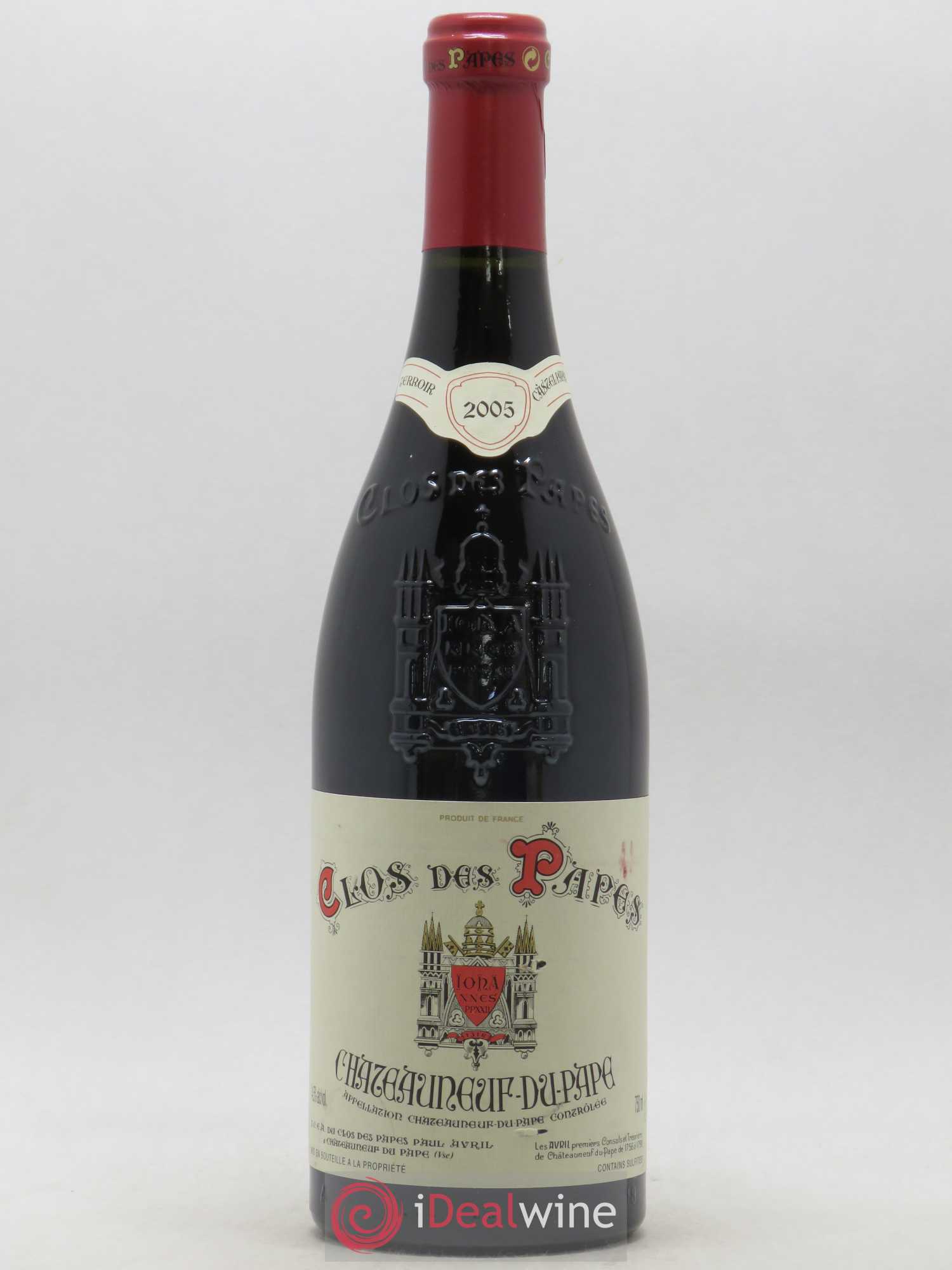 Châteauneuf-du-Pape Clos des Papes - Paul Avril 2005 - Lot de 1 bouteille - 0