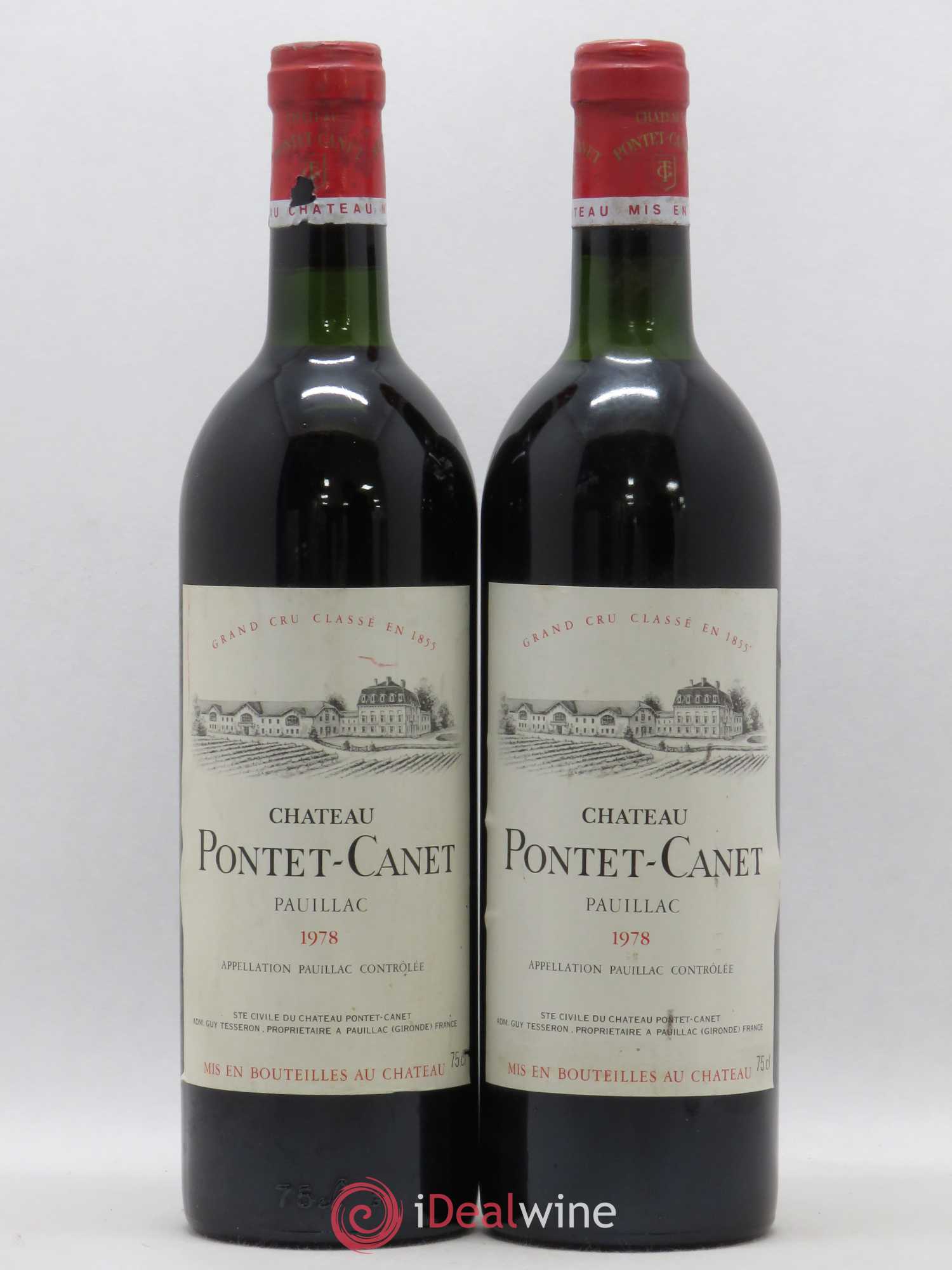 Château Pontet Canet 5ème Grand Cru Classé 1978 - Lot de 2 bouteilles - 0