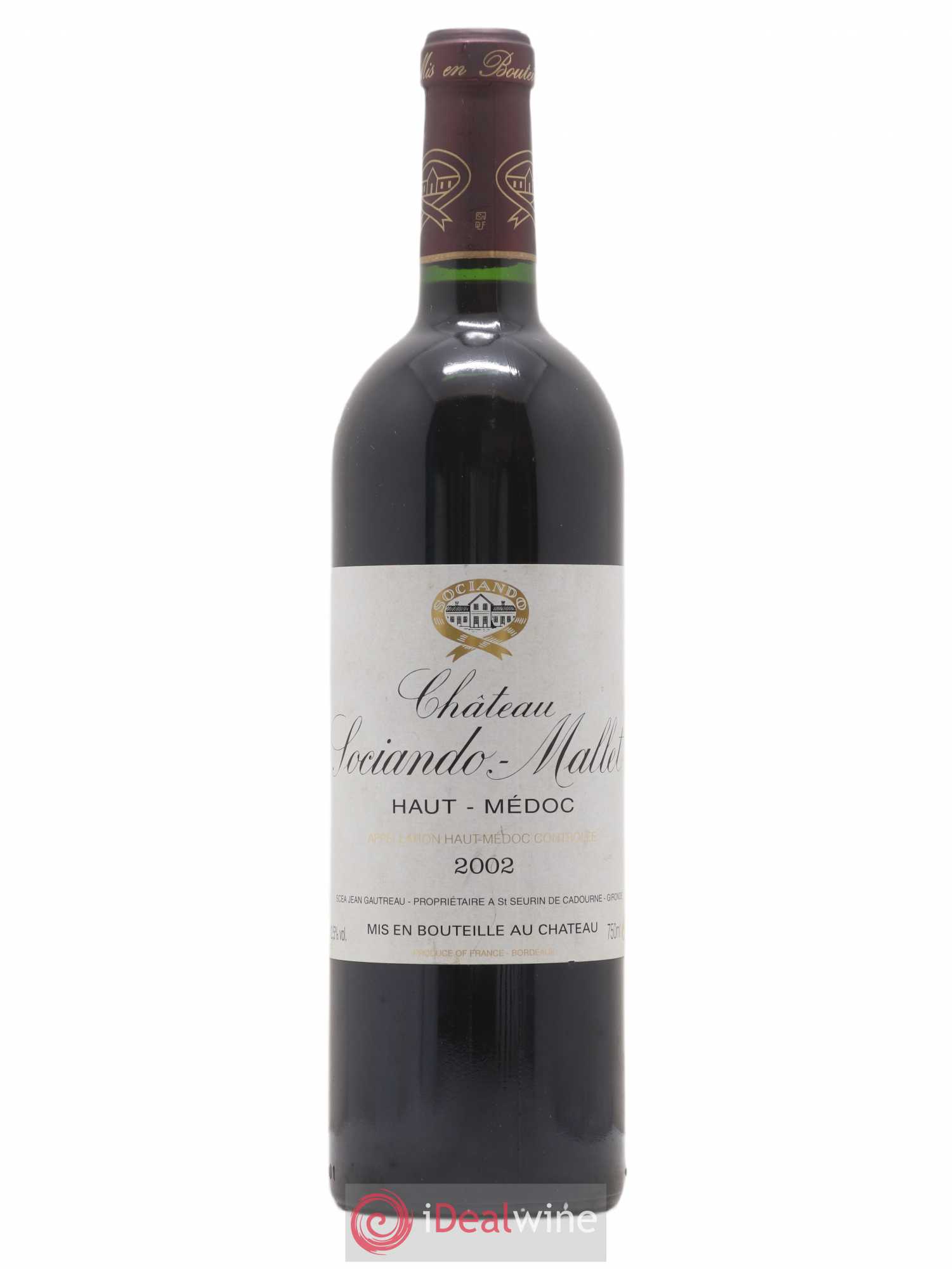 Château Sociando Mallet 2002 - Lot de 1 bouteille - 0