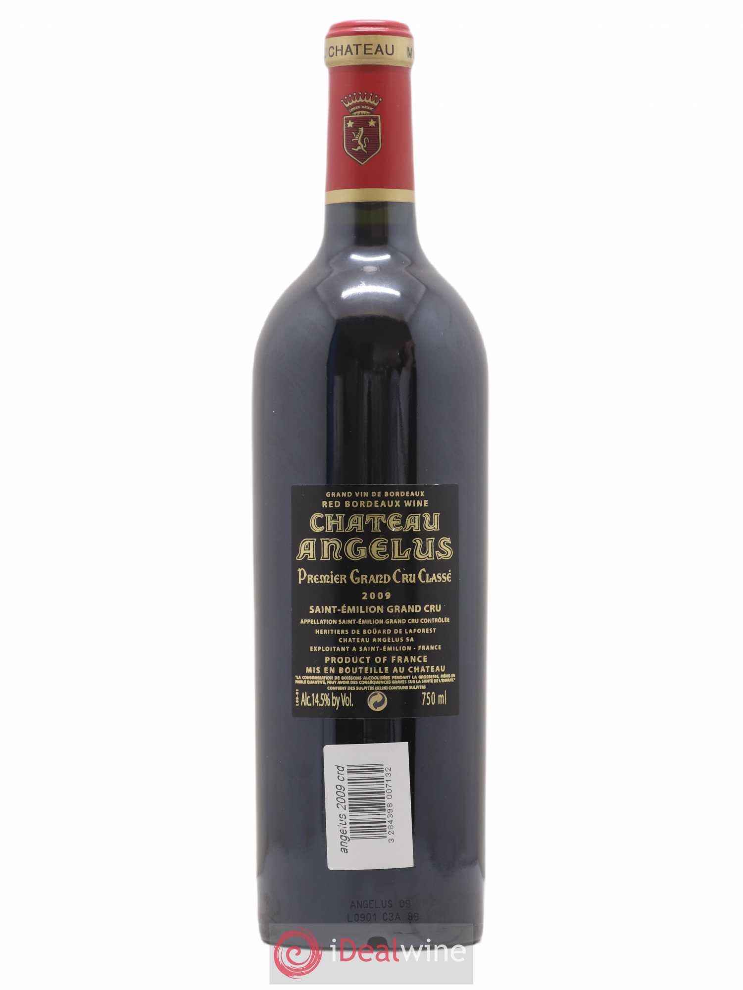 Château Angélus 1er Grand Cru Classé A 2009 - Lot de 1 bouteille - 1