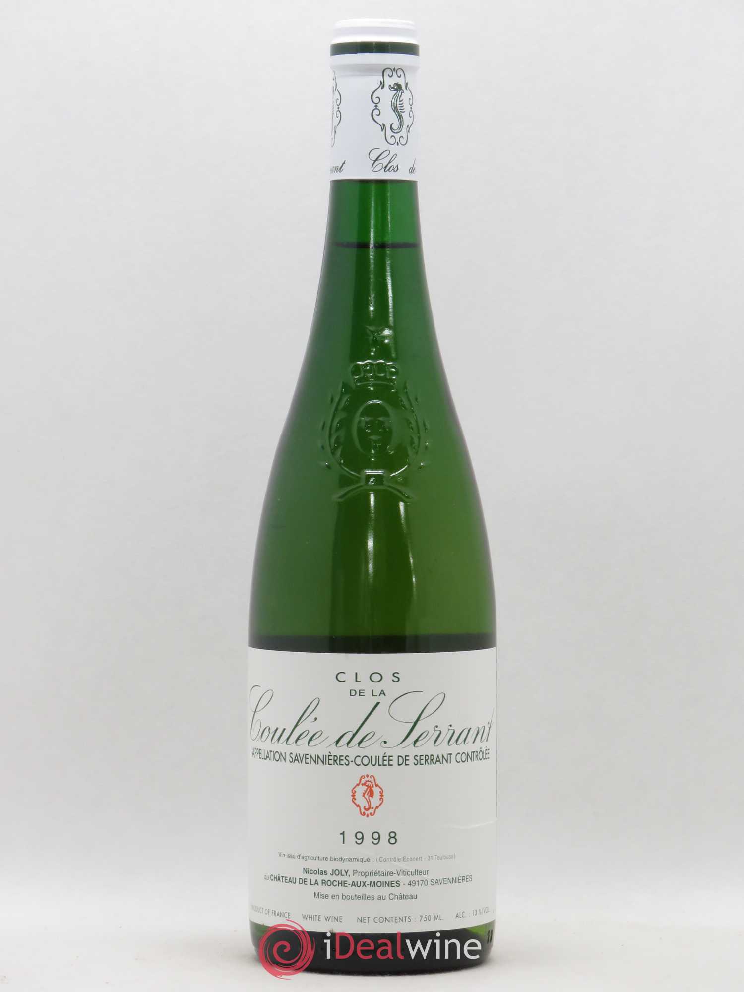Savennières Clos de la Coulée de Serrant Vignobles de la Coulée de Serrant - Nicolas Joly 1998 - Lot de 1 bouteille - 0