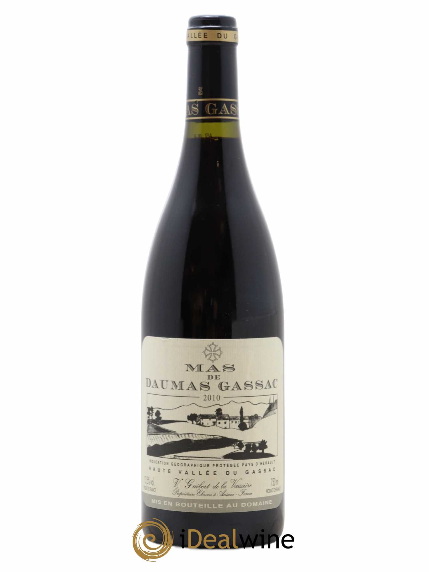 Saint-Guilhem-le-Désert - Cité d'Aniane Mas Daumas Gassac Famille Guibert de La Vaissière 2010 - Lot de 1 bouteille - 0