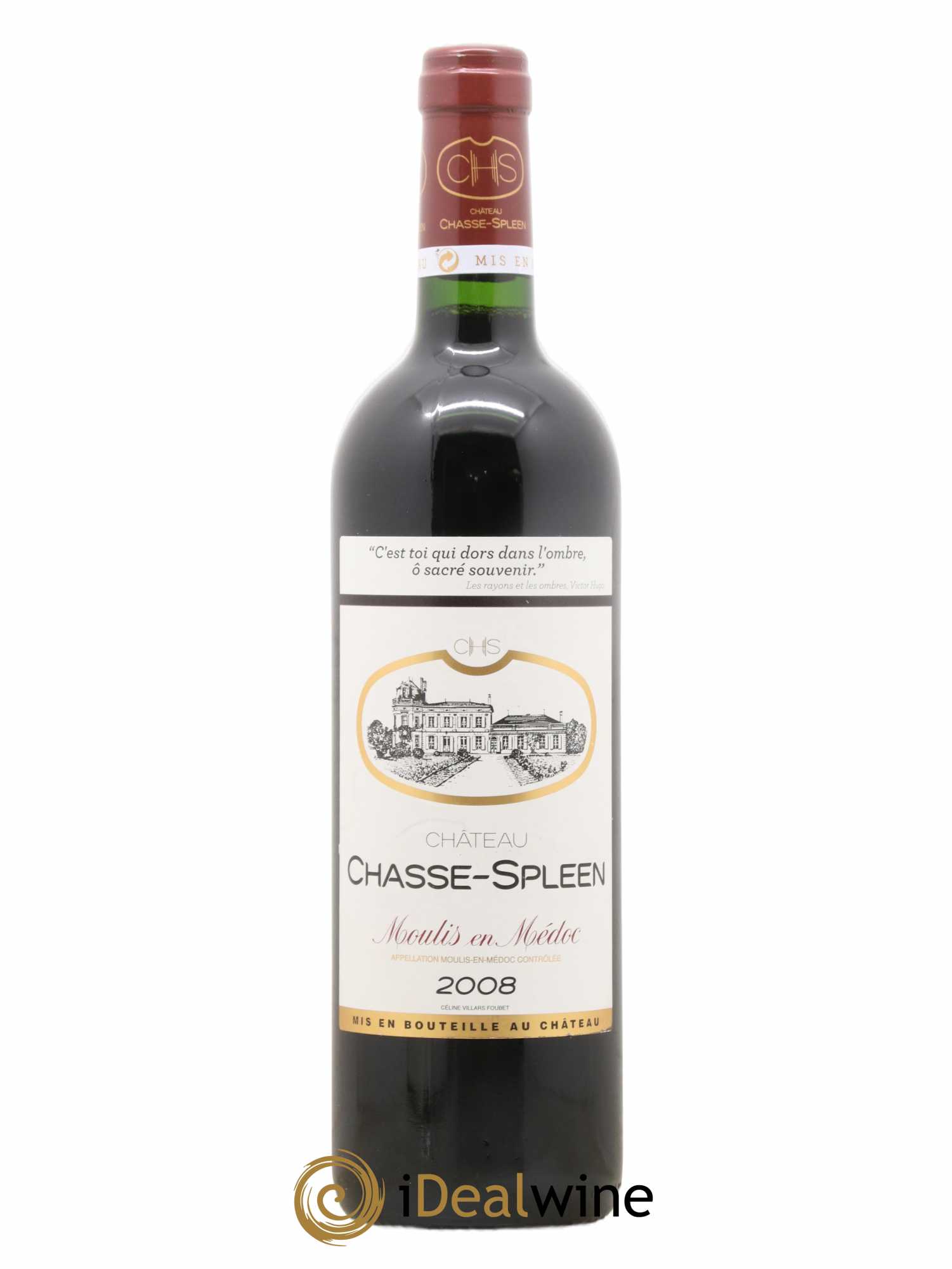 Château Chasse Spleen 2008 - Lot de 1 bouteille - 0