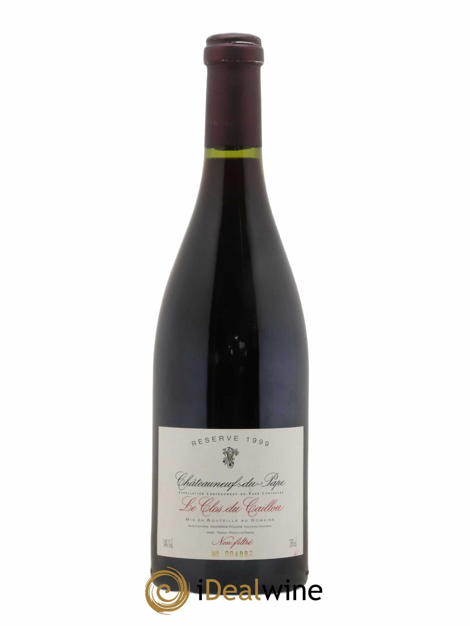 Châteauneuf-du-Pape Domaine Le Clos du Caillou Réserve Sylvie Vacheron 1999 - Lot de 1 bouteille - 0