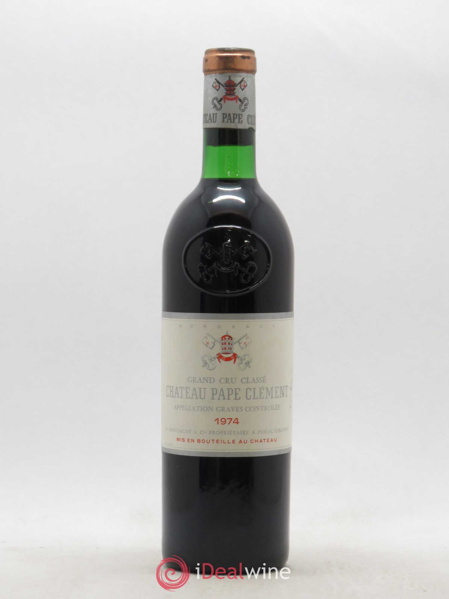 Château Pape Clément Cru Classé de Graves 1974 - Lot de 1 bouteille - 0
