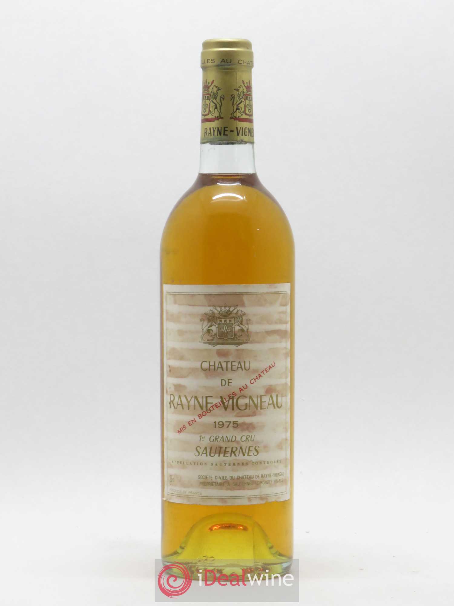 Château de Rayne Vigneau 1er Grand Cru Classé 1975 - Lotto di 1 bottiglia - 0