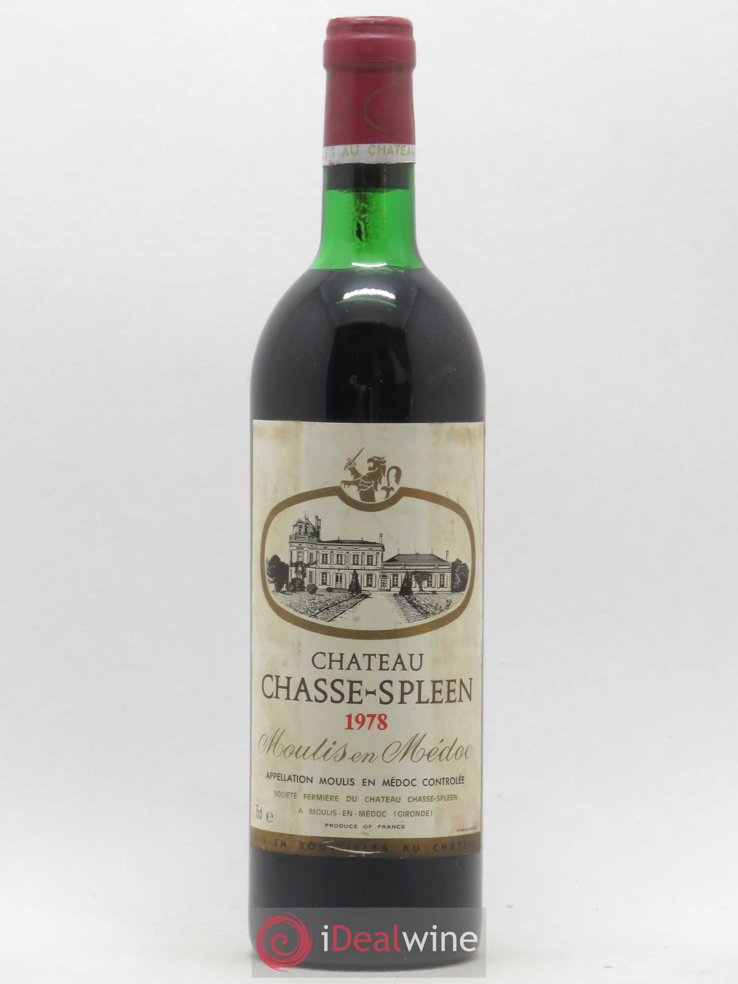 Château Chasse Spleen 1978 - Lot de 1 bouteille - 0