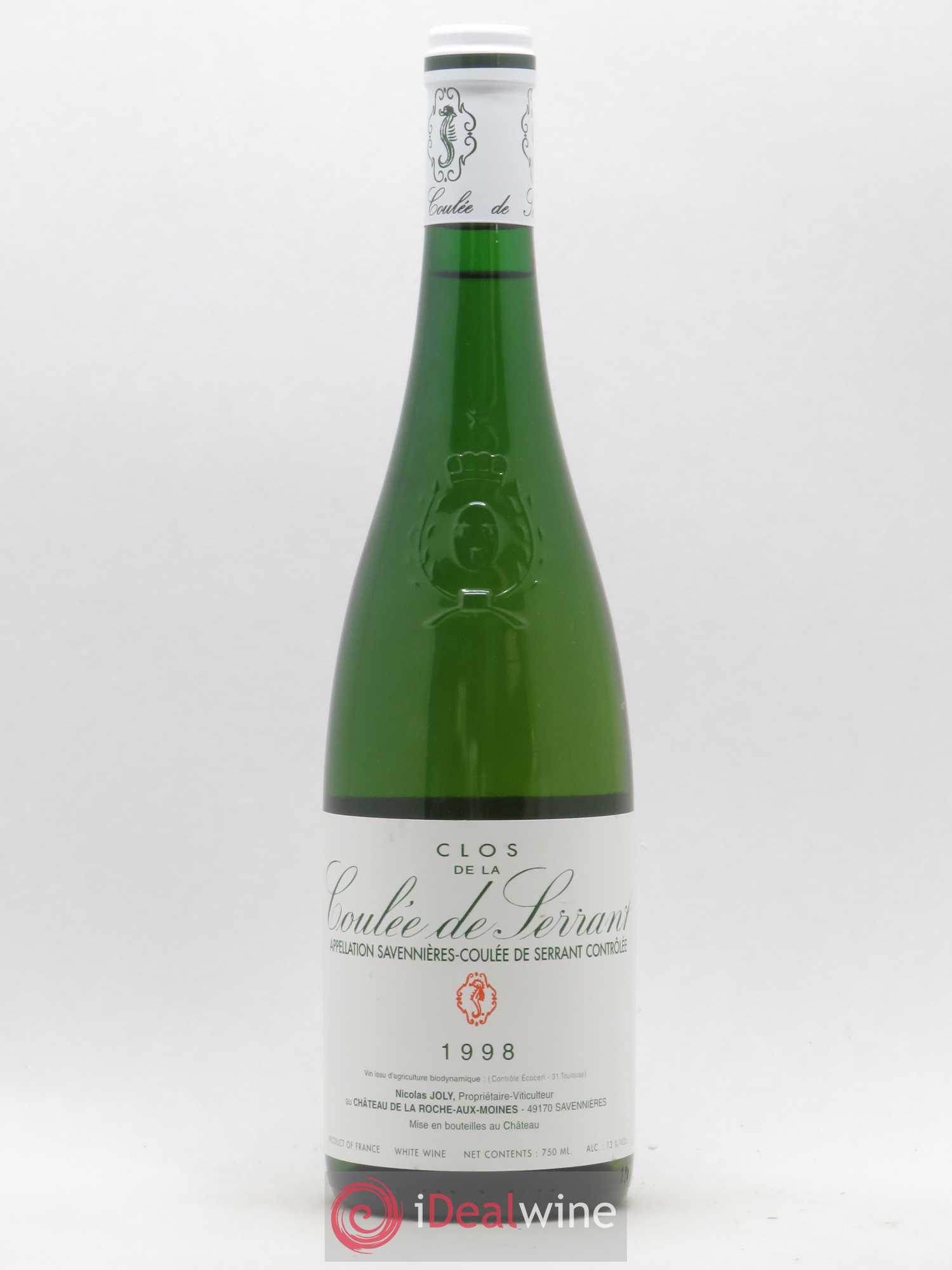 Savennières Clos de la Coulée de Serrant Vignobles de la Coulée de Serrant - Nicolas Joly 1998 - Lot de 1 bouteille - 0